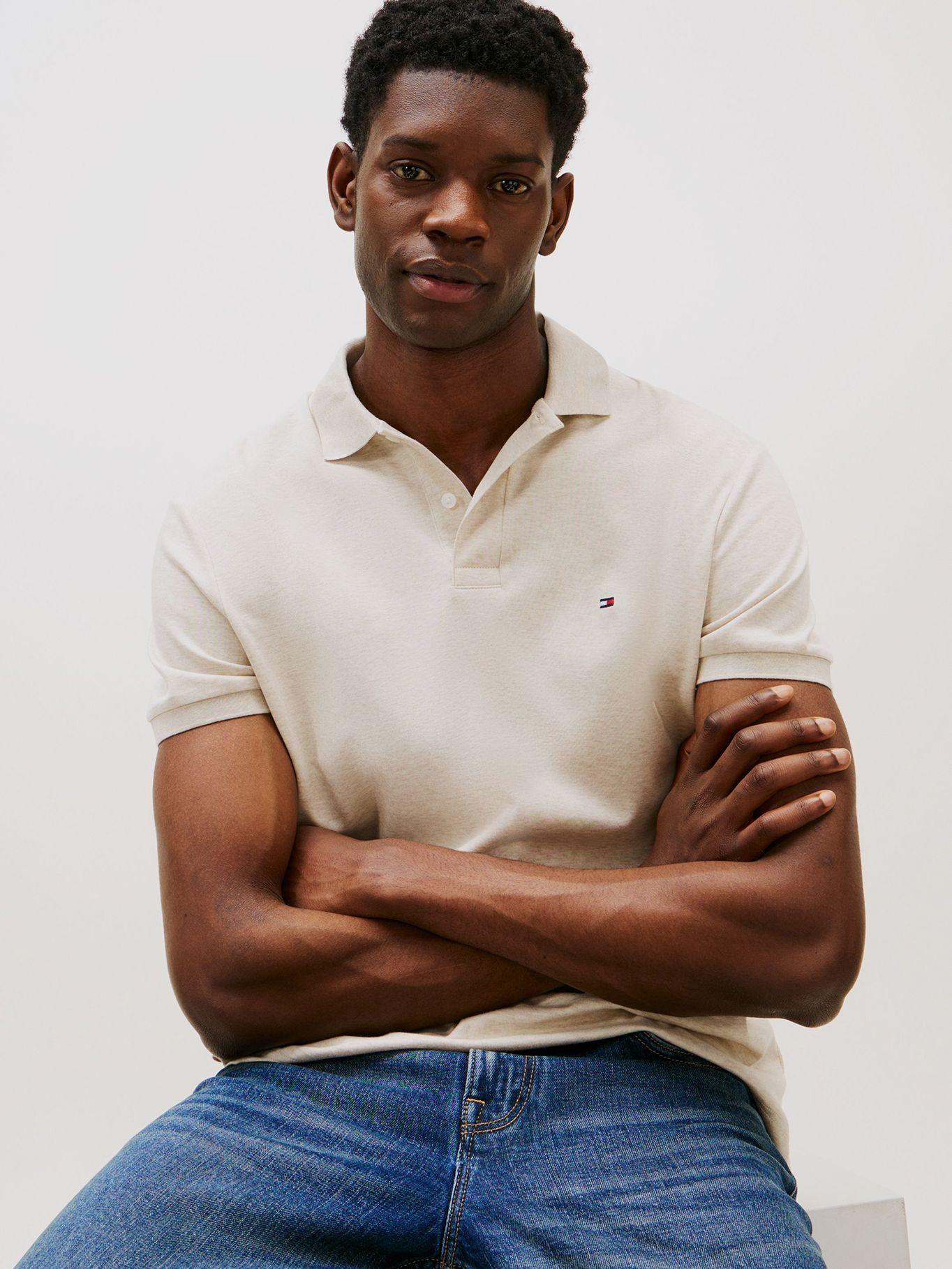 Polo Liquid Cotton Regular Fit Gris Tommy Hilfiger-3