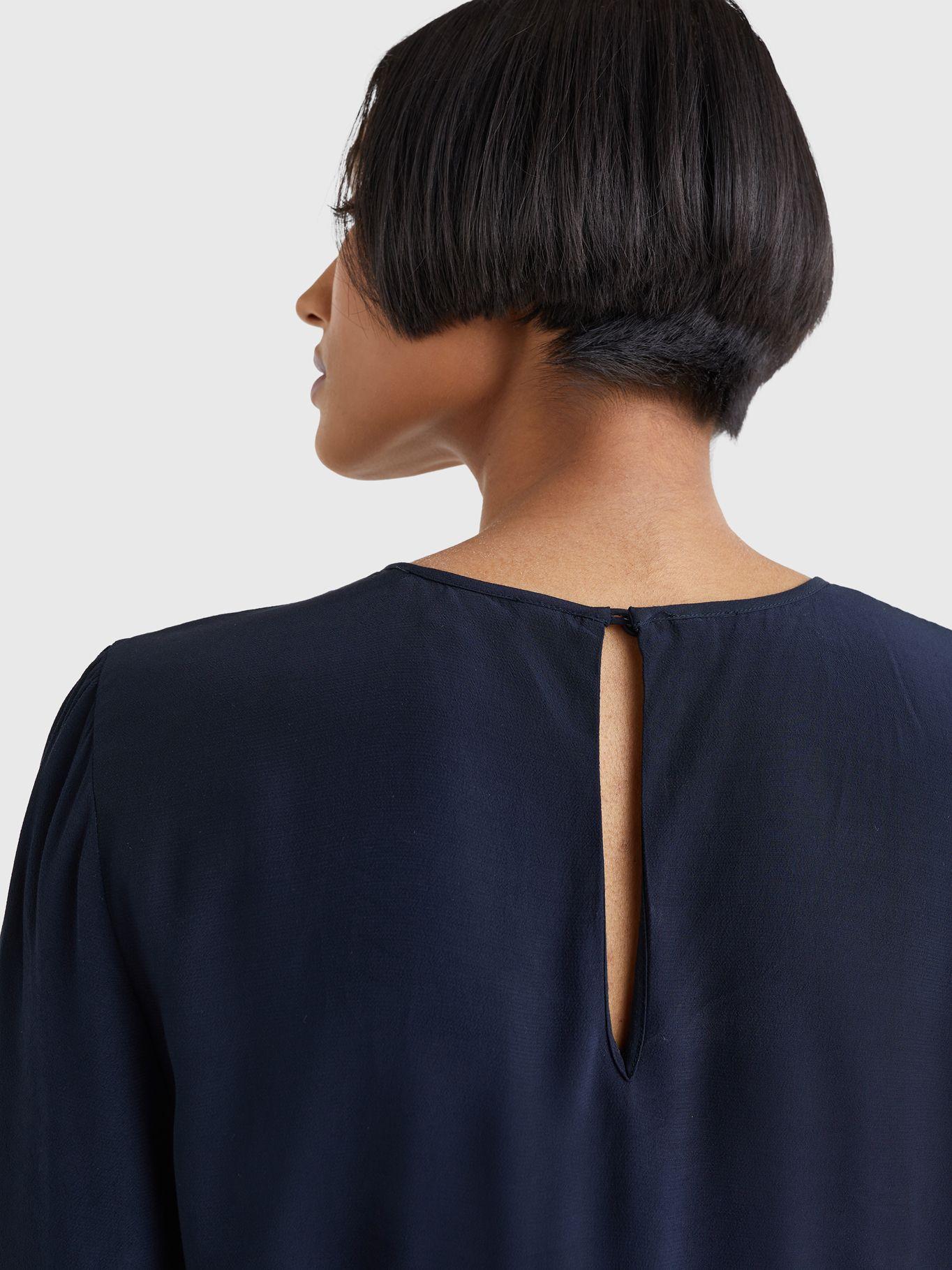 Vestido Apanelado Con Cordón Azul Tommy Hilfiger-4