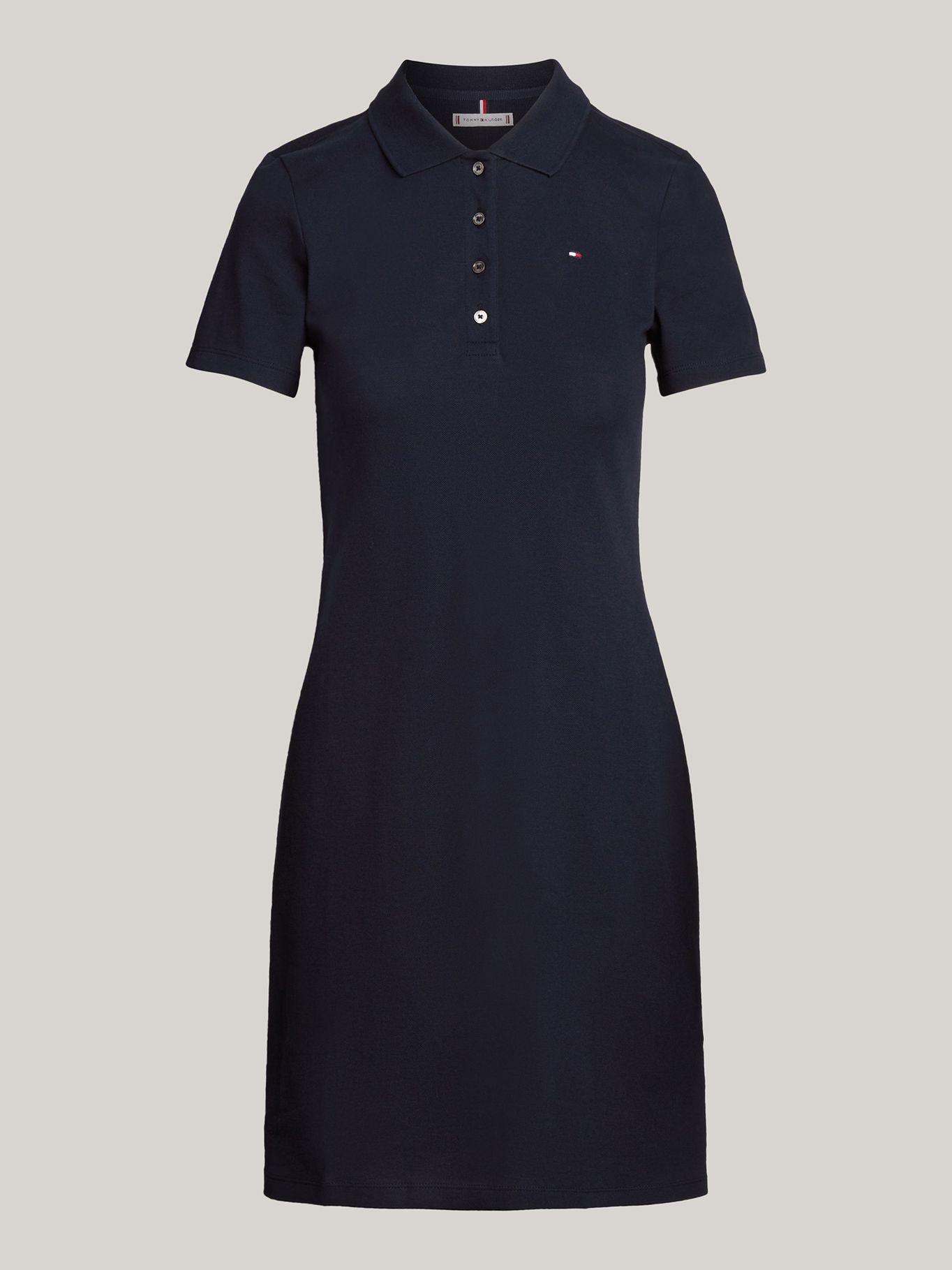 Vestido Polo Solid Slim Fit Azul Tommy Hilfiger-4