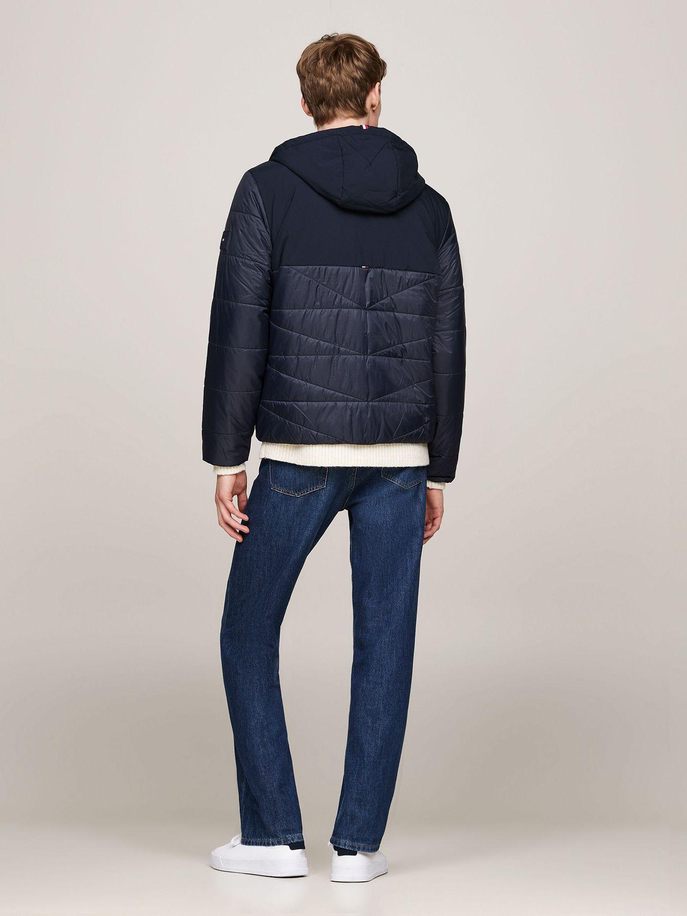 Parka Mixed Media Solid Azul Tommy Hilfiger-2