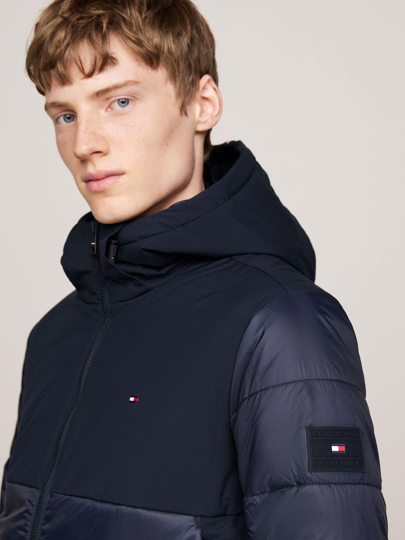 Parka Mixed Media Solid Azul Tommy Hilfiger-3