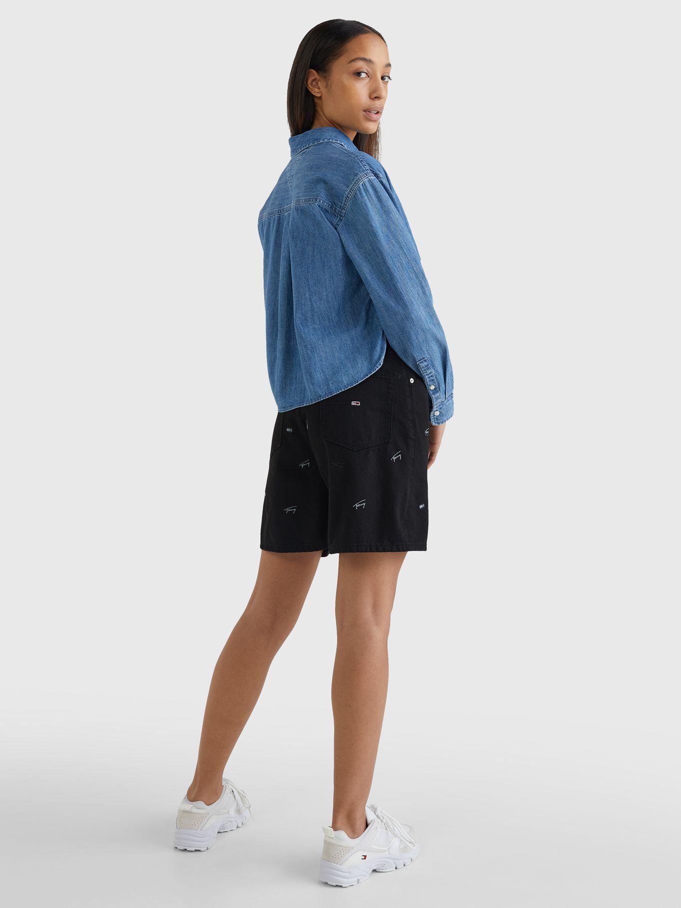 Camisa Denim Con Lazo Azul Tommy Hilfiger-1