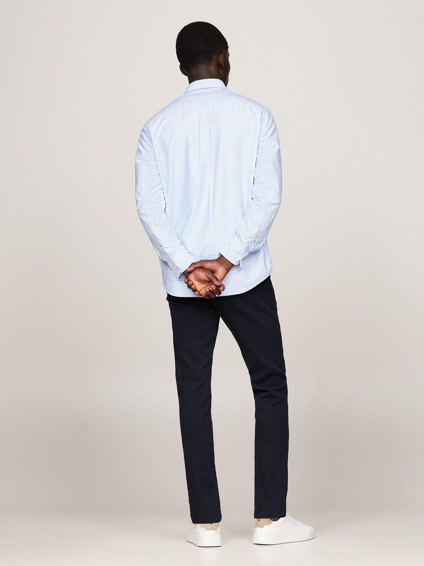 Camisa Heritage Oxford Gingham Regular Fit Celeste Tommy Hilfiger-2