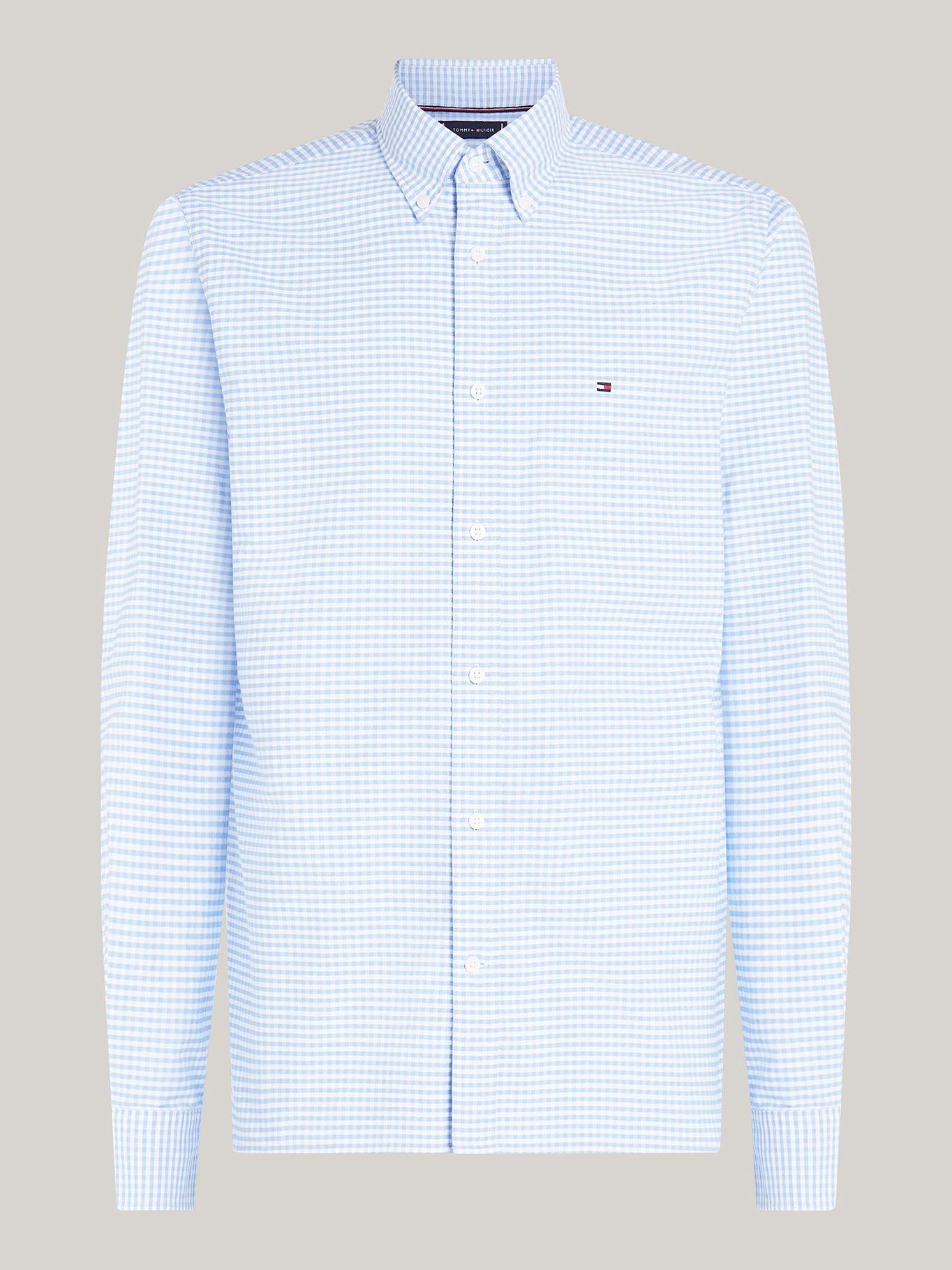 Camisa Heritage Oxford Gingham Regular Fit Celeste Tommy Hilfiger-4