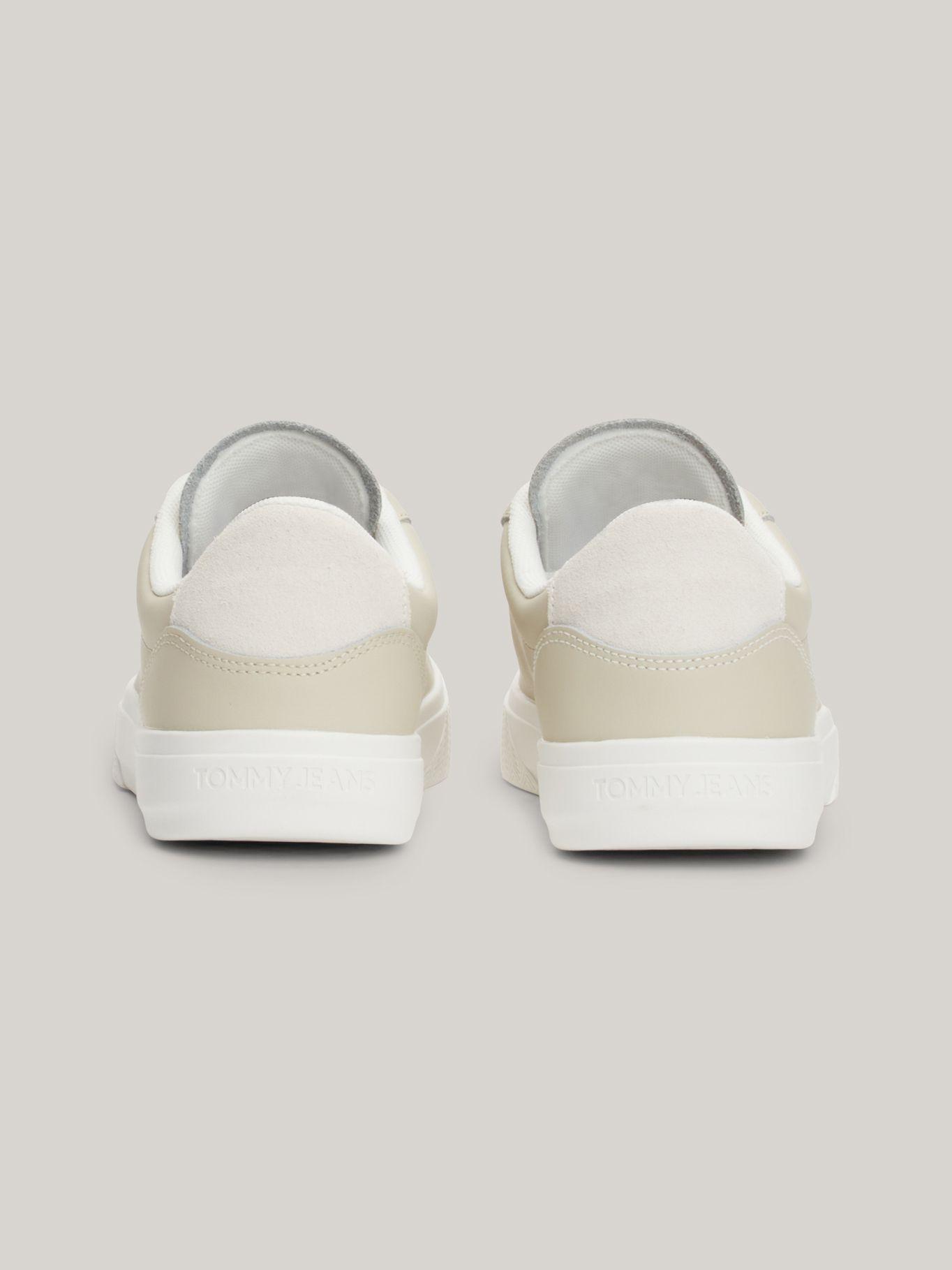 Zapatillas Essential De Cuero Logo Beige Tommy Hilfiger-1