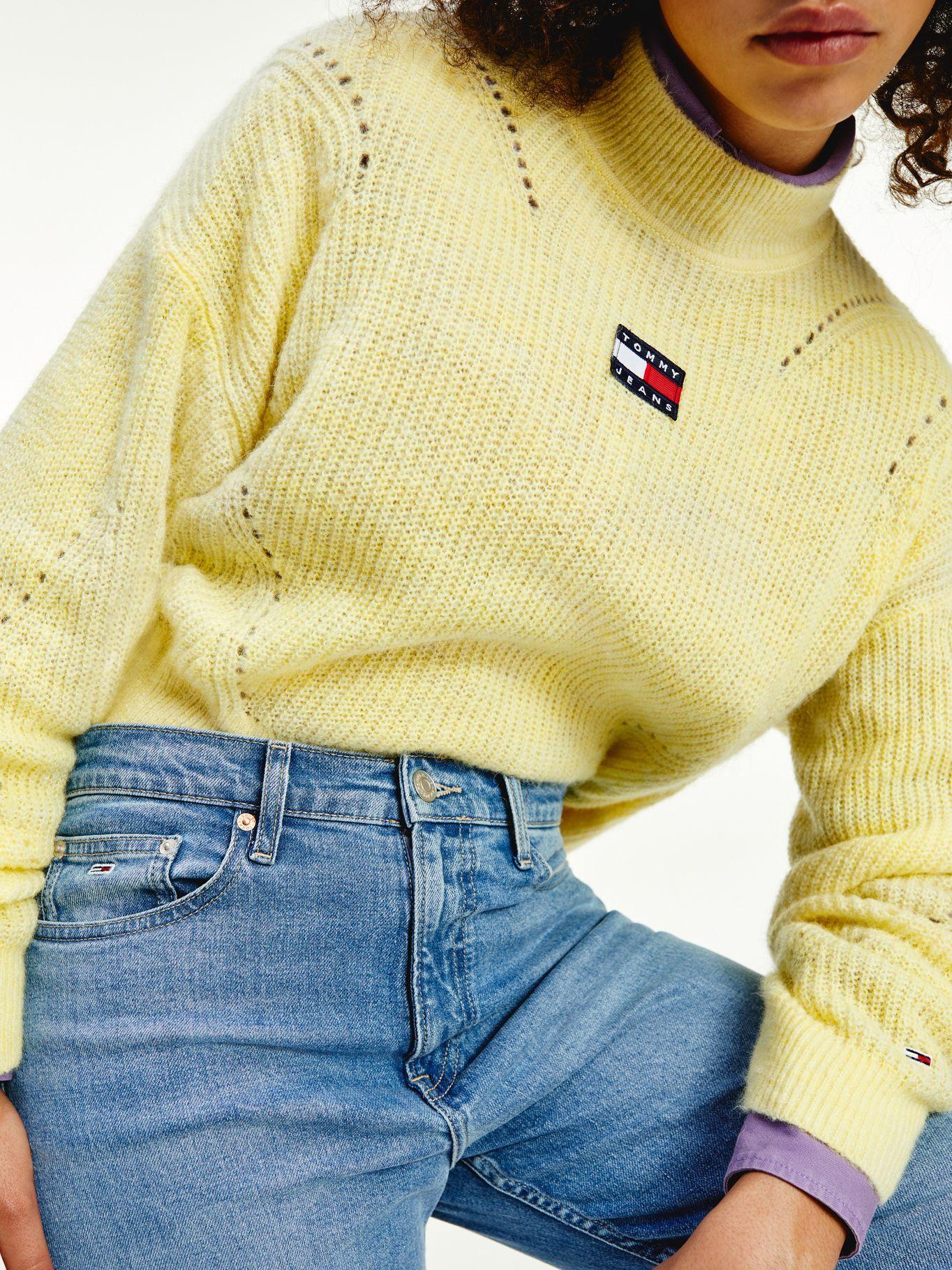 Sweater Texturizado Amarillo Tommy Jeans M2-2