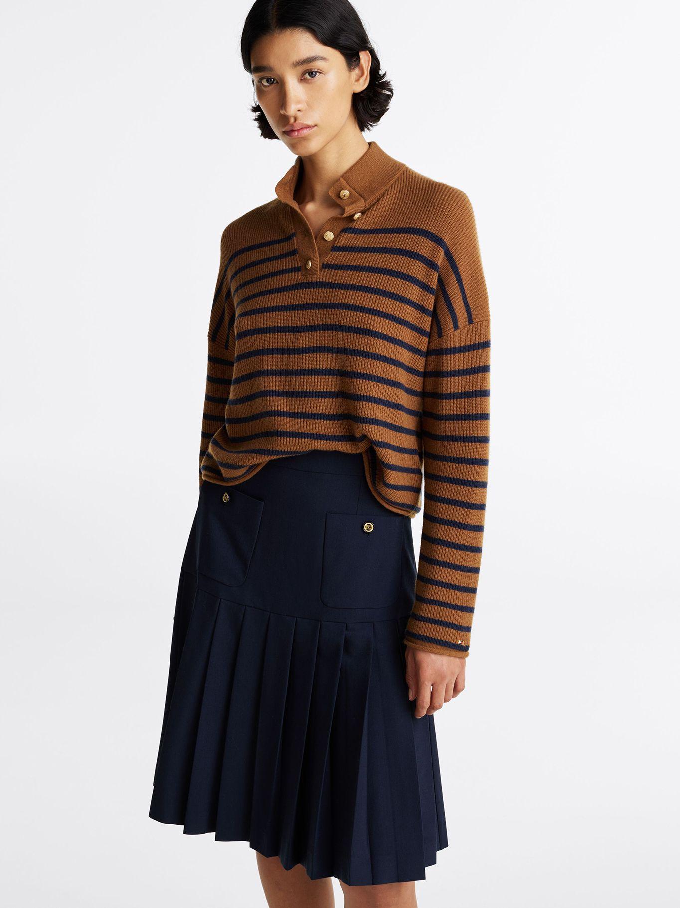 Sweater Gold Button Café Tommy Hilfiger-0