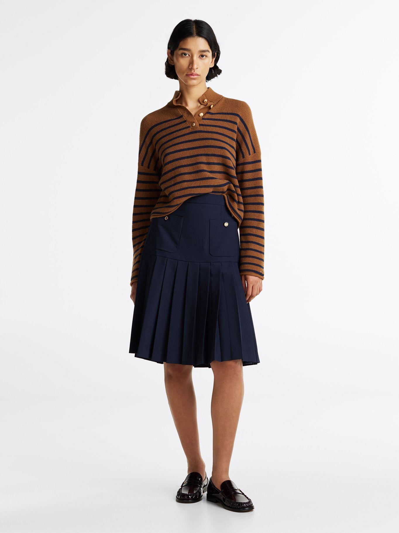 Sweater Gold Button Café Tommy Hilfiger-1