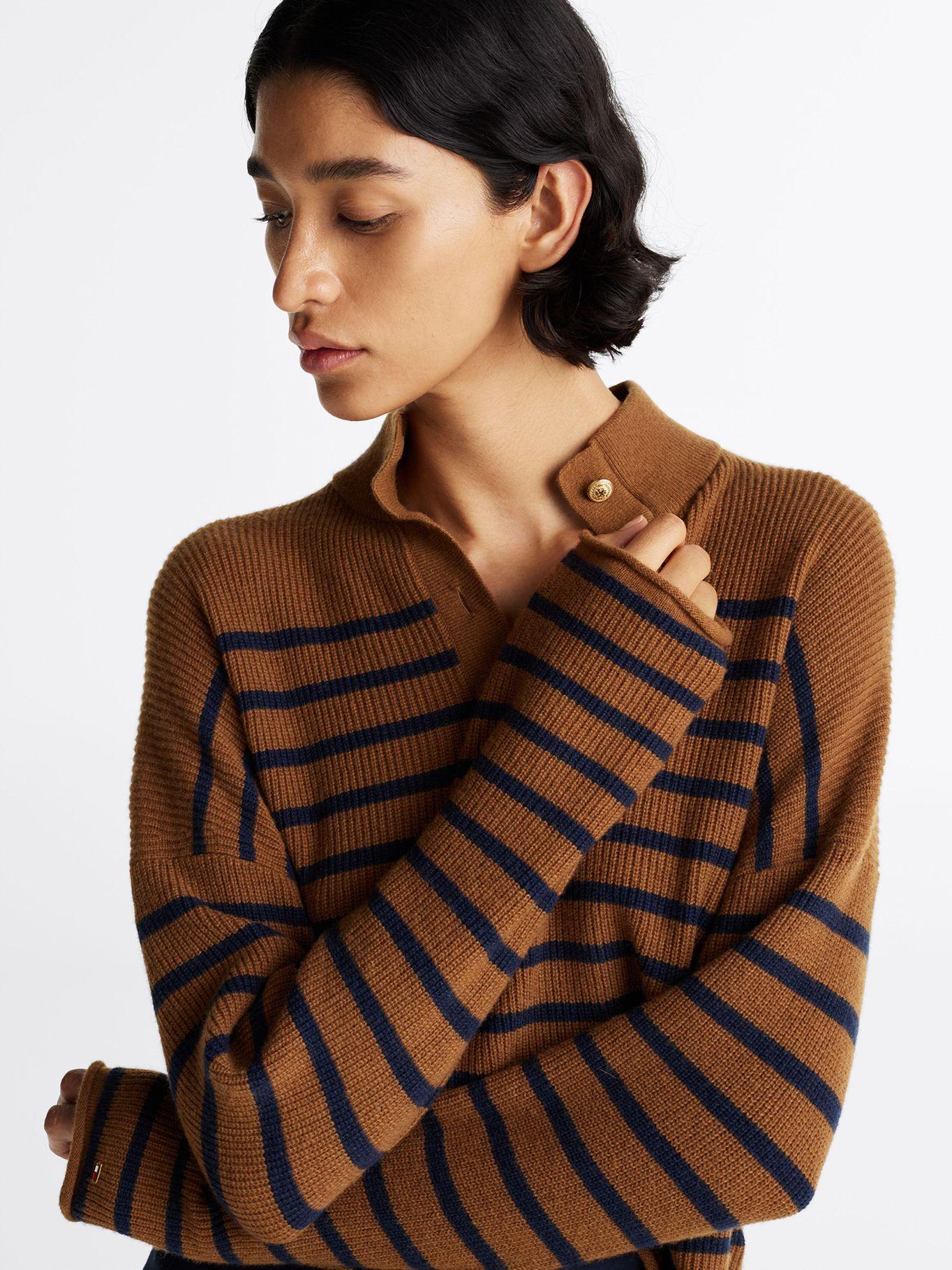 Sweater Gold Button Café Tommy Hilfiger-3