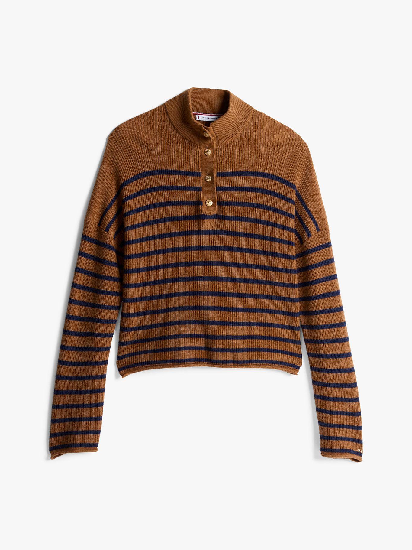 Sweater Gold Button Café Tommy Hilfiger-4