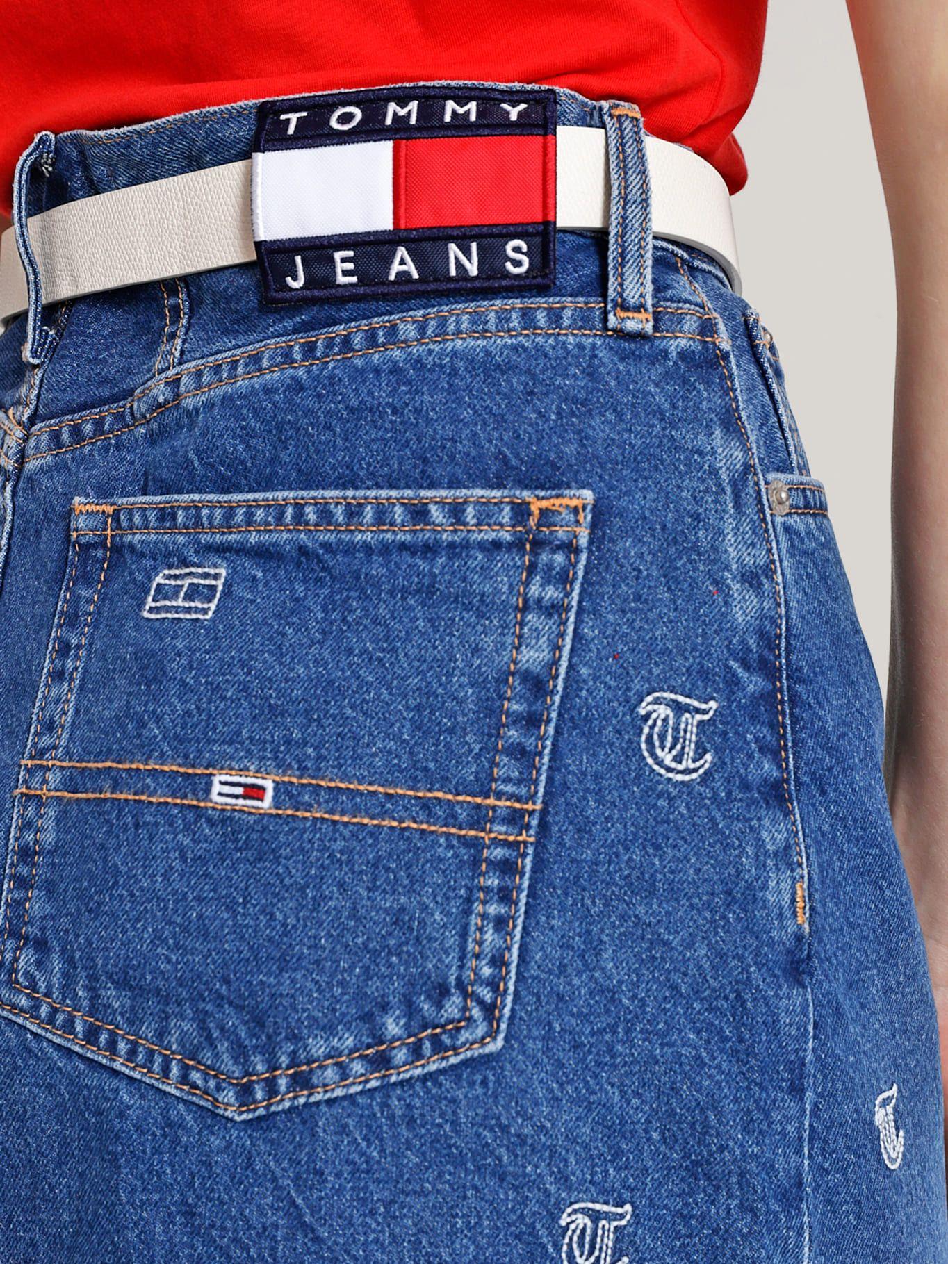 Falda Denim Estampada Azul Tommy Hilfiger-4