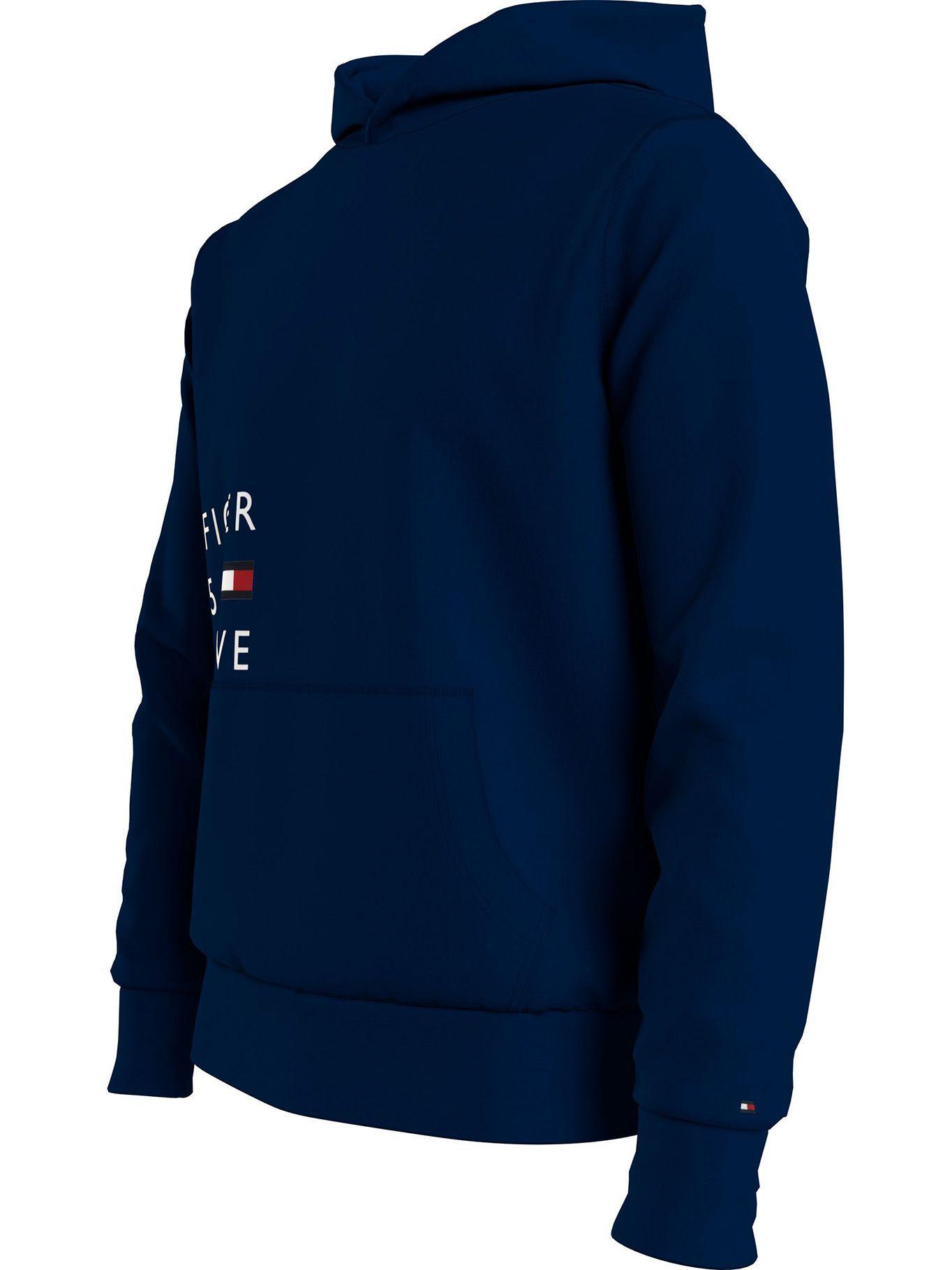 Polerón Hoodie Text Logo Azul Tommy Hilfiger-2