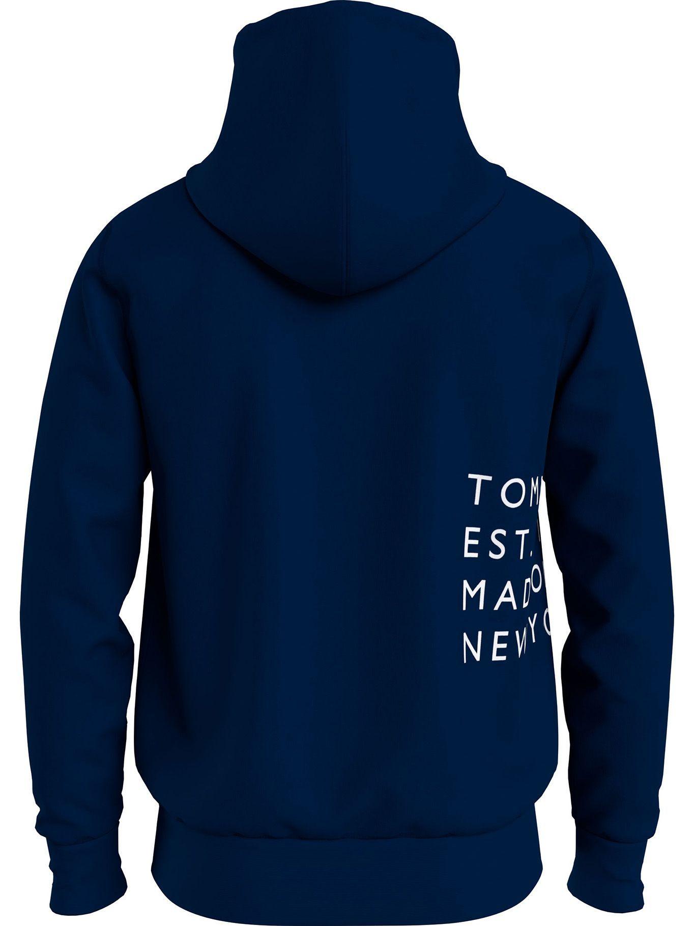 Polerón Hoodie Text Logo Azul Tommy Hilfiger-1