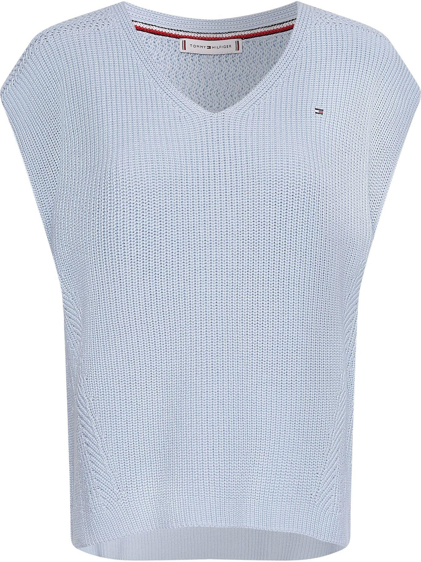 Sweater Vest Cotton Celeste Tommy Hilfiger JN2-0