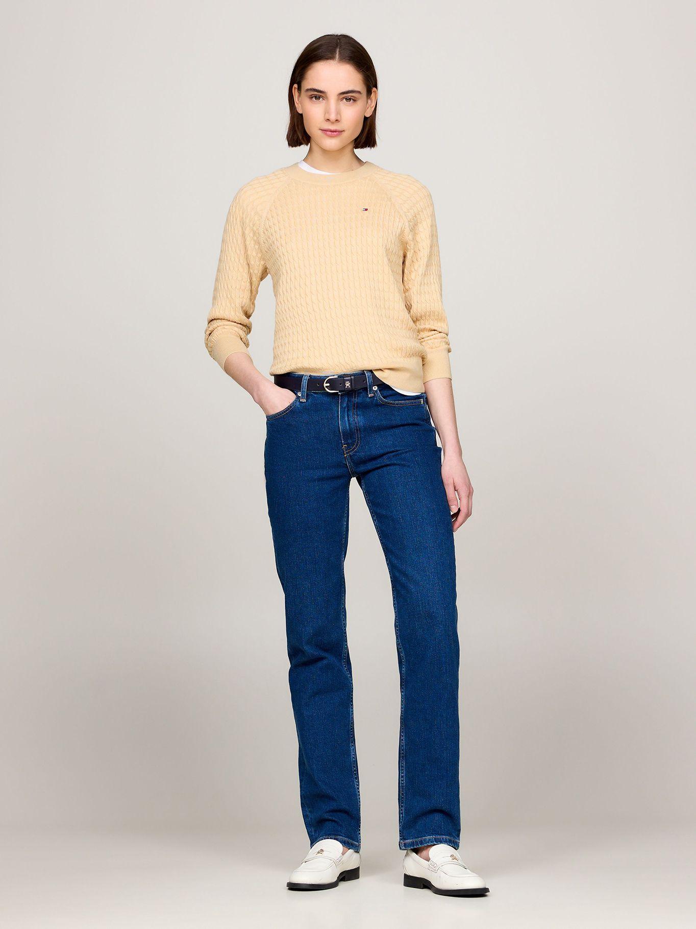 Sweater Relaxed De Punto Trenzado Café Tommy Hilfiger-1