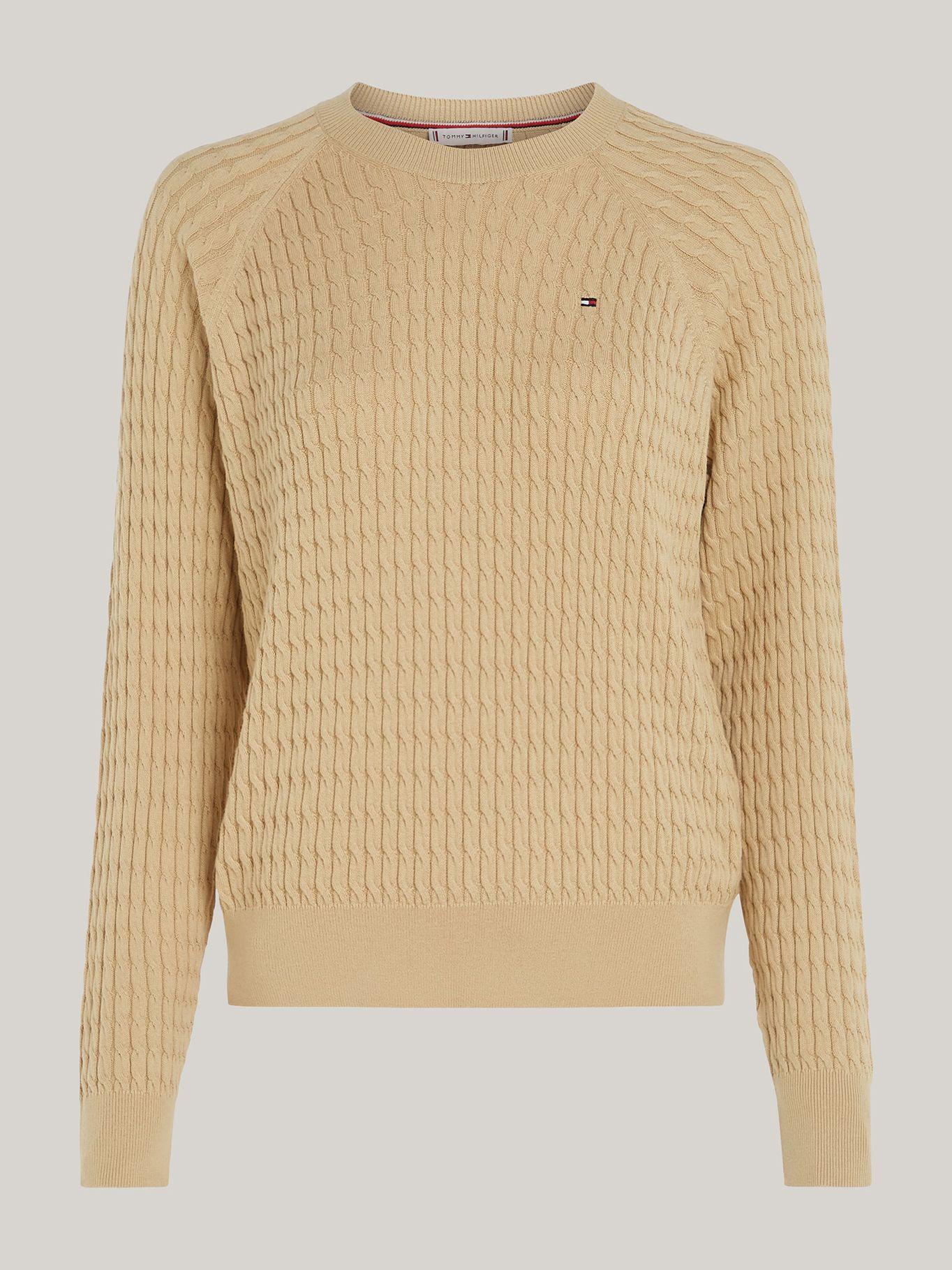 Sweater Relaxed De Punto Trenzado Café Tommy Hilfiger-4
