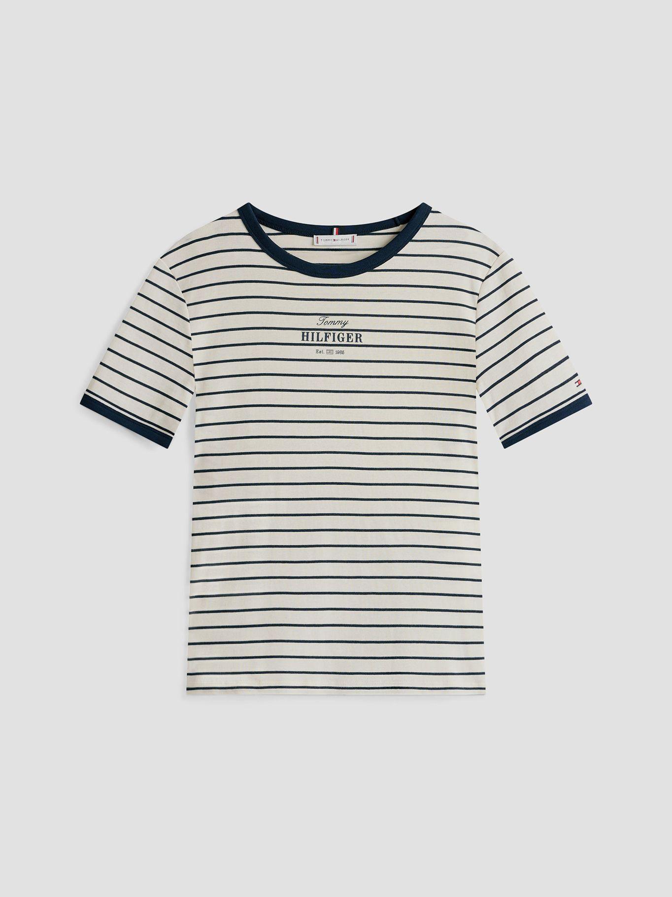 Polera Monotype Stripe-Logo Multicolor Tommy Hilfiger-4