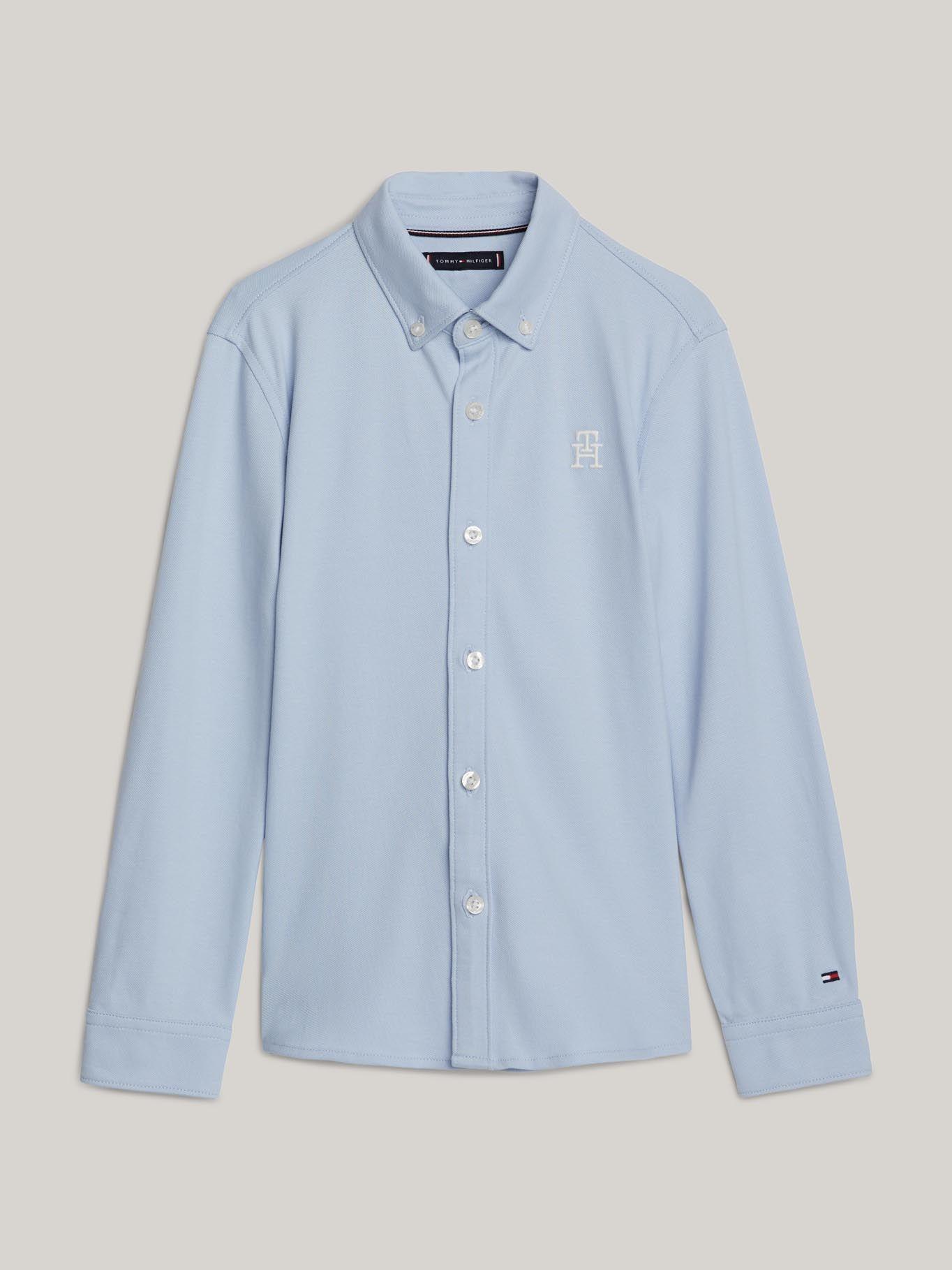 Camisa Monogram Regular C10 Celeste Tommy Hilfiger-4