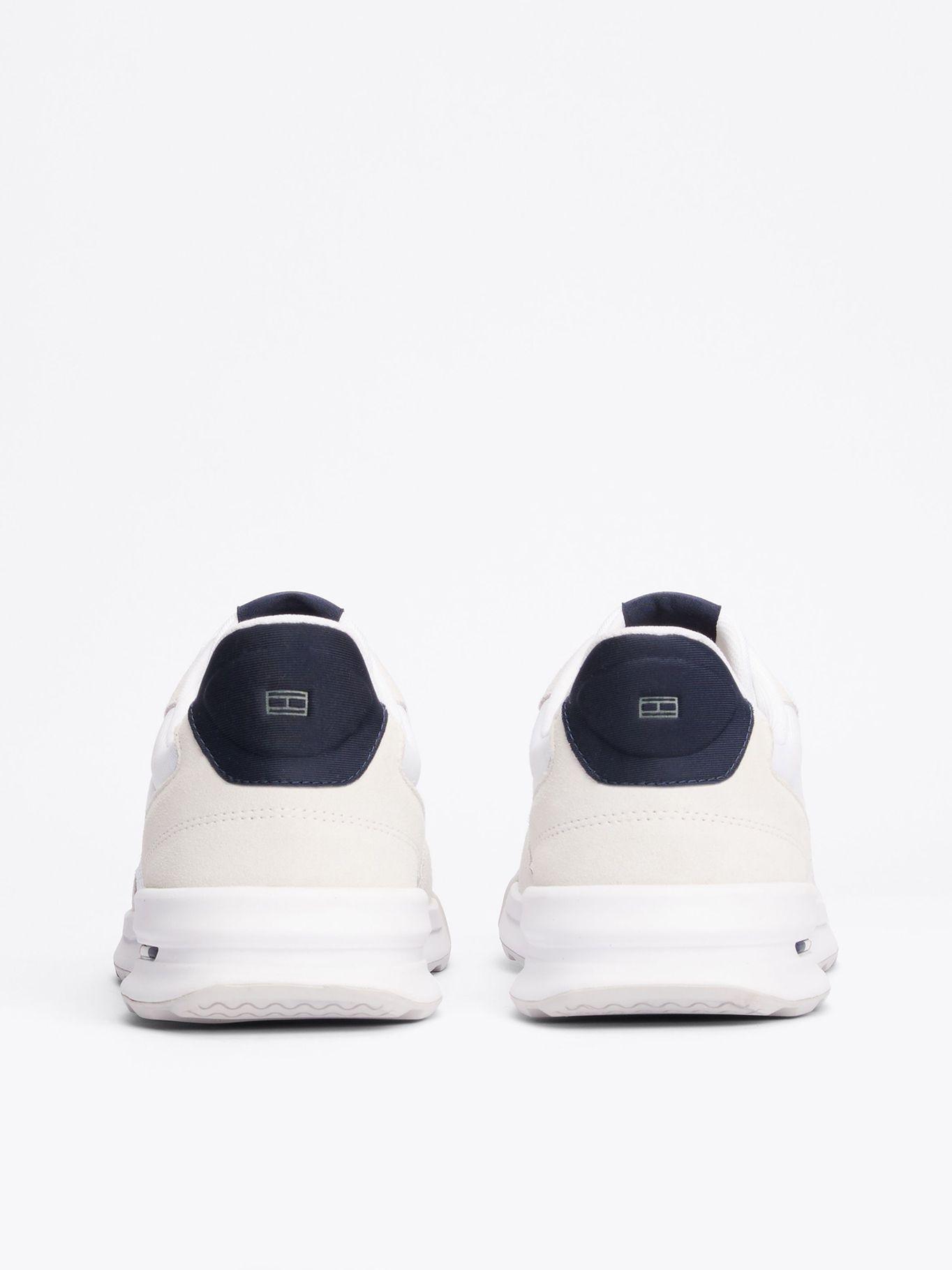 Zapatillas Retro Runner Mix De Cuero Blanco Tommy Hilfiger-1