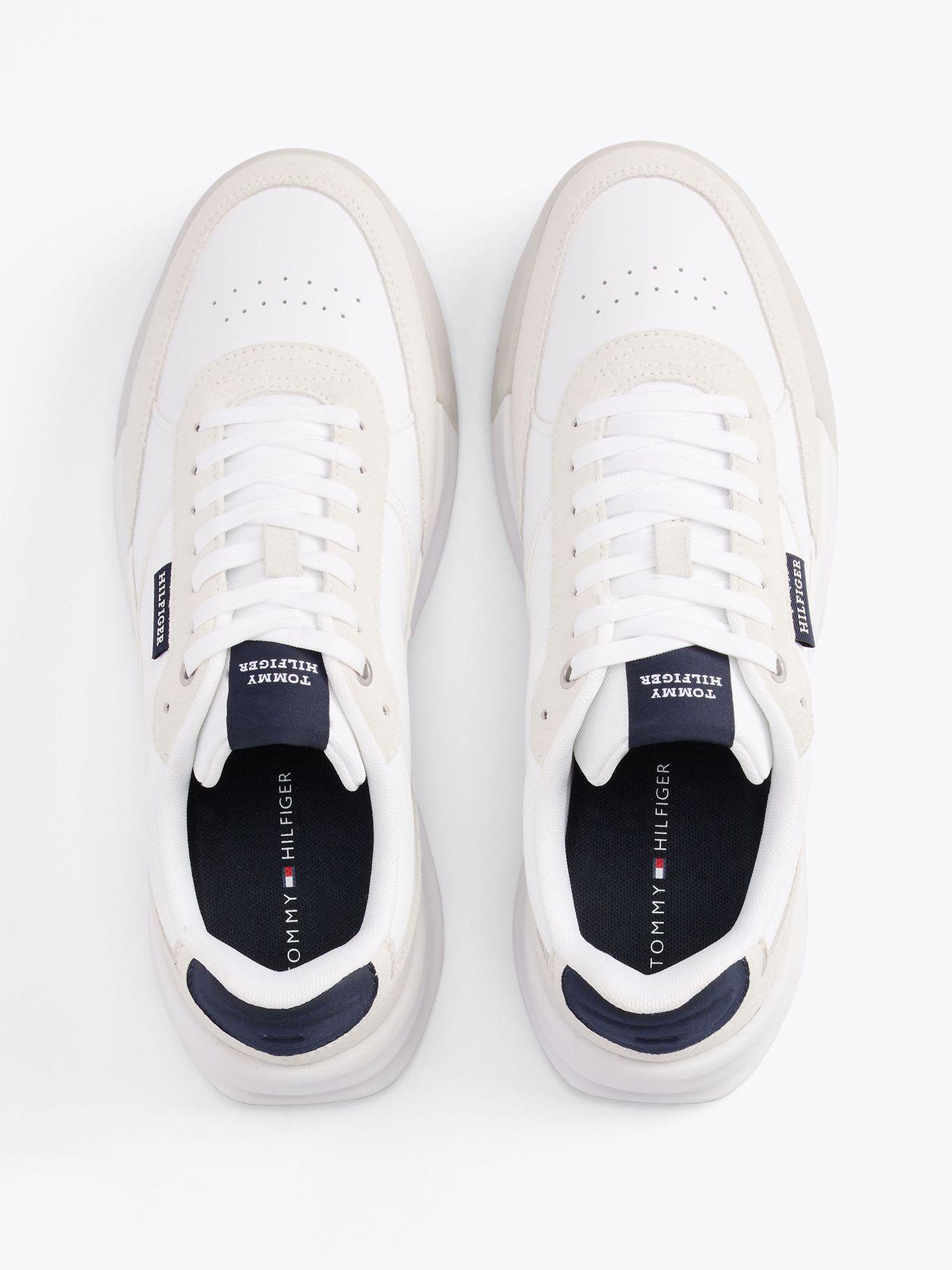 Zapatillas Retro Runner Mix De Cuero Blanco Tommy Hilfiger-2