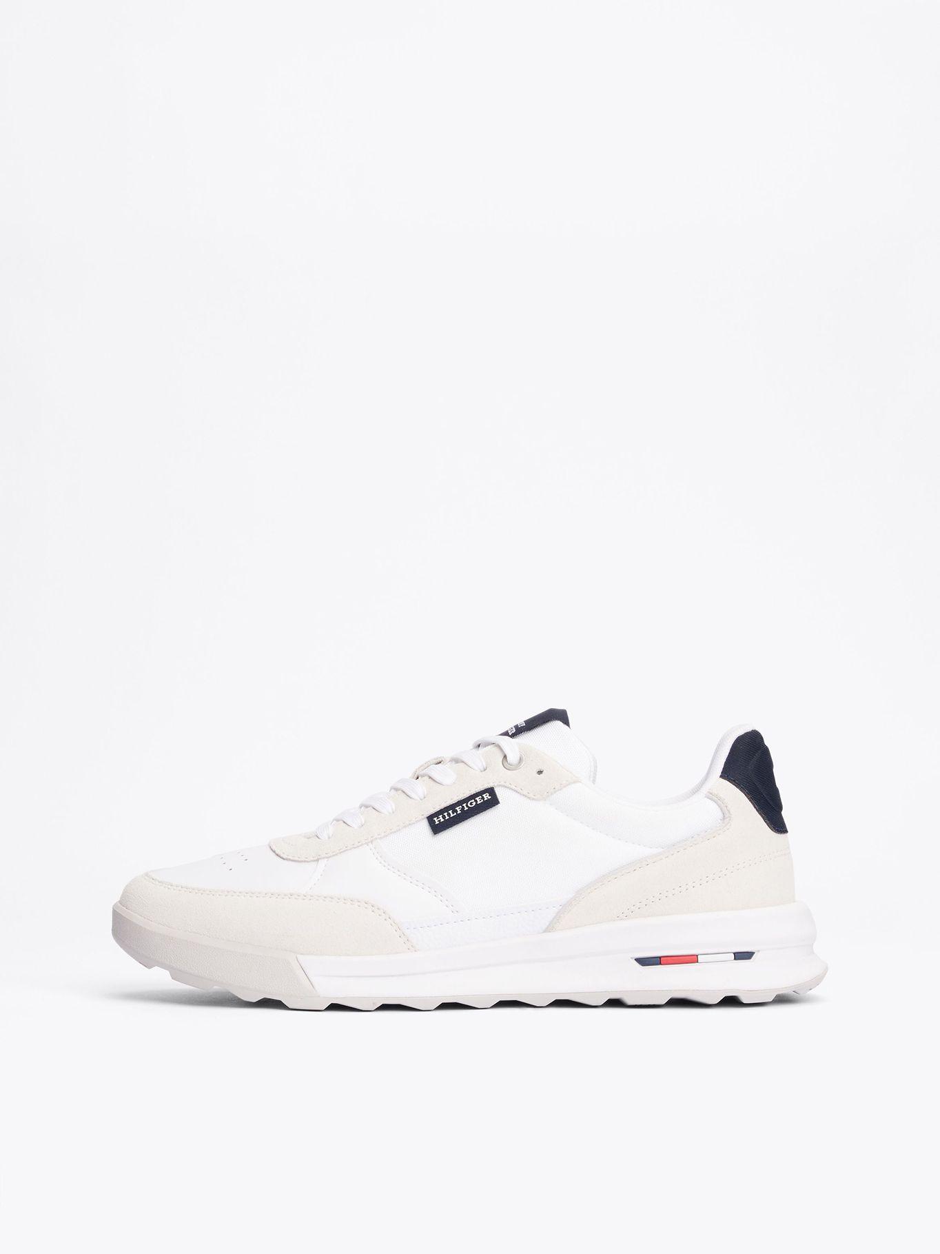 Zapatillas Retro Runner Mix De Cuero Blanco Tommy Hilfiger-5