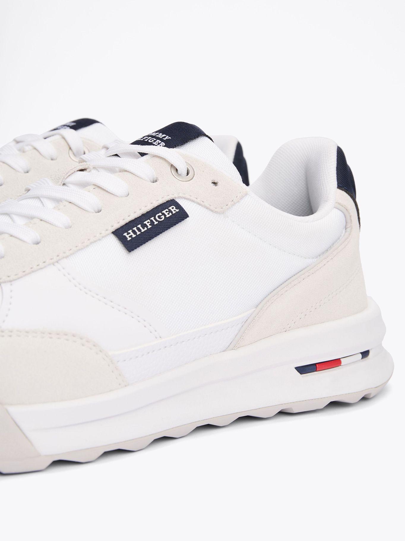 Zapatillas Retro Runner Mix De Cuero Blanco Tommy Hilfiger-6