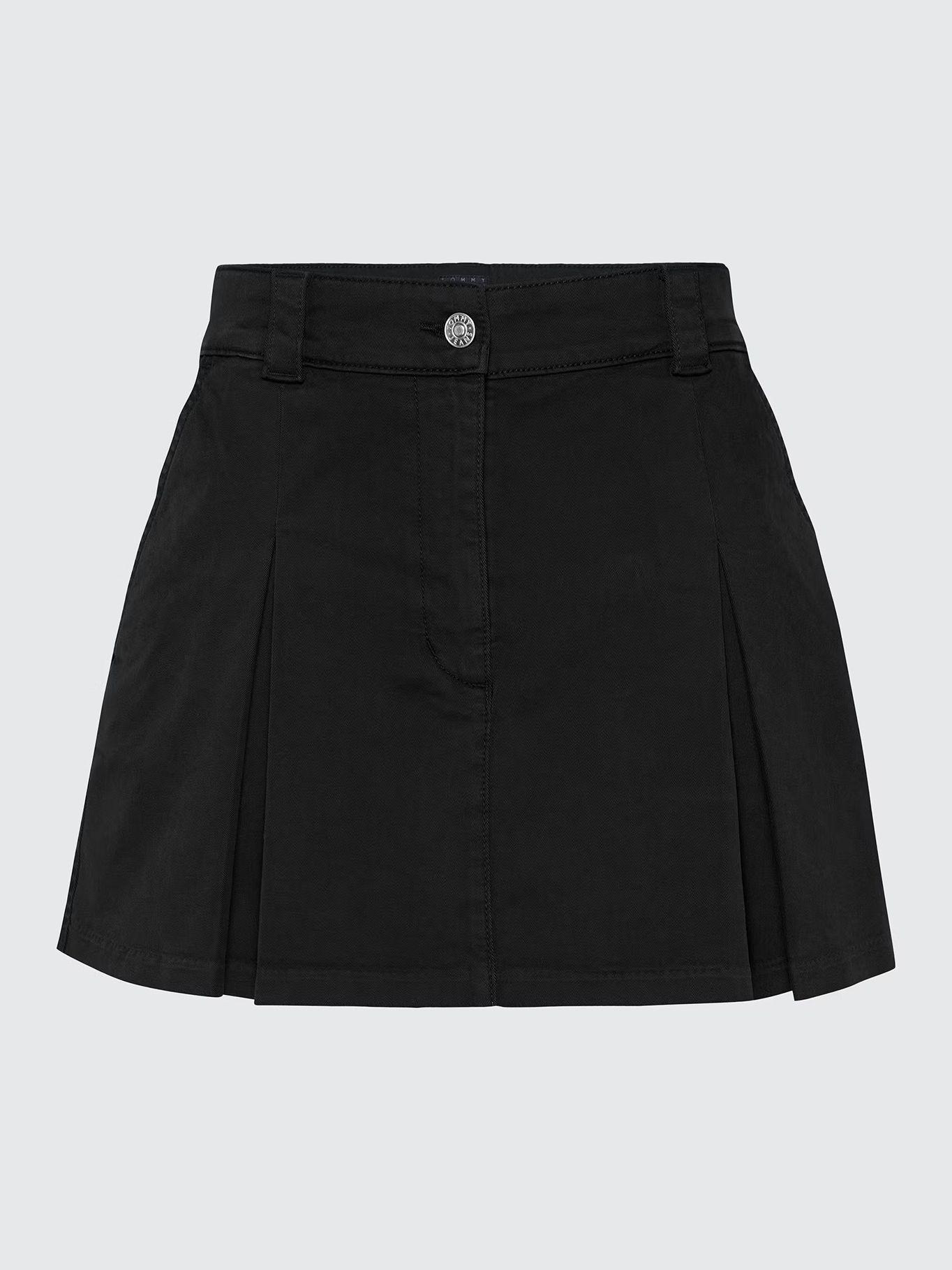 Minifalda Plisada Con Bolsillos Negro Tommy Jeans-4