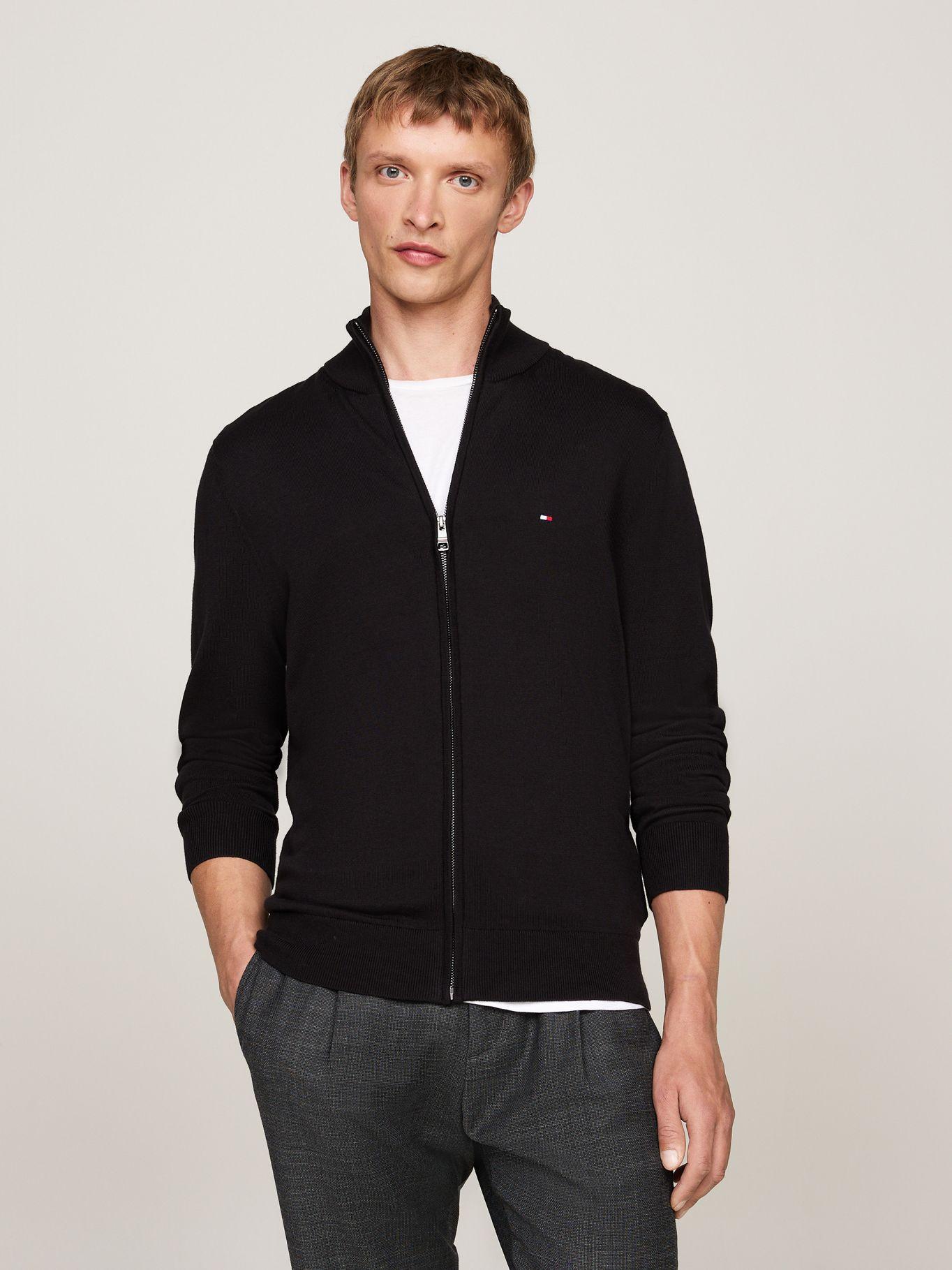 Sweater Essential Cotton Cierre Negro Tommy Hilfiger-0