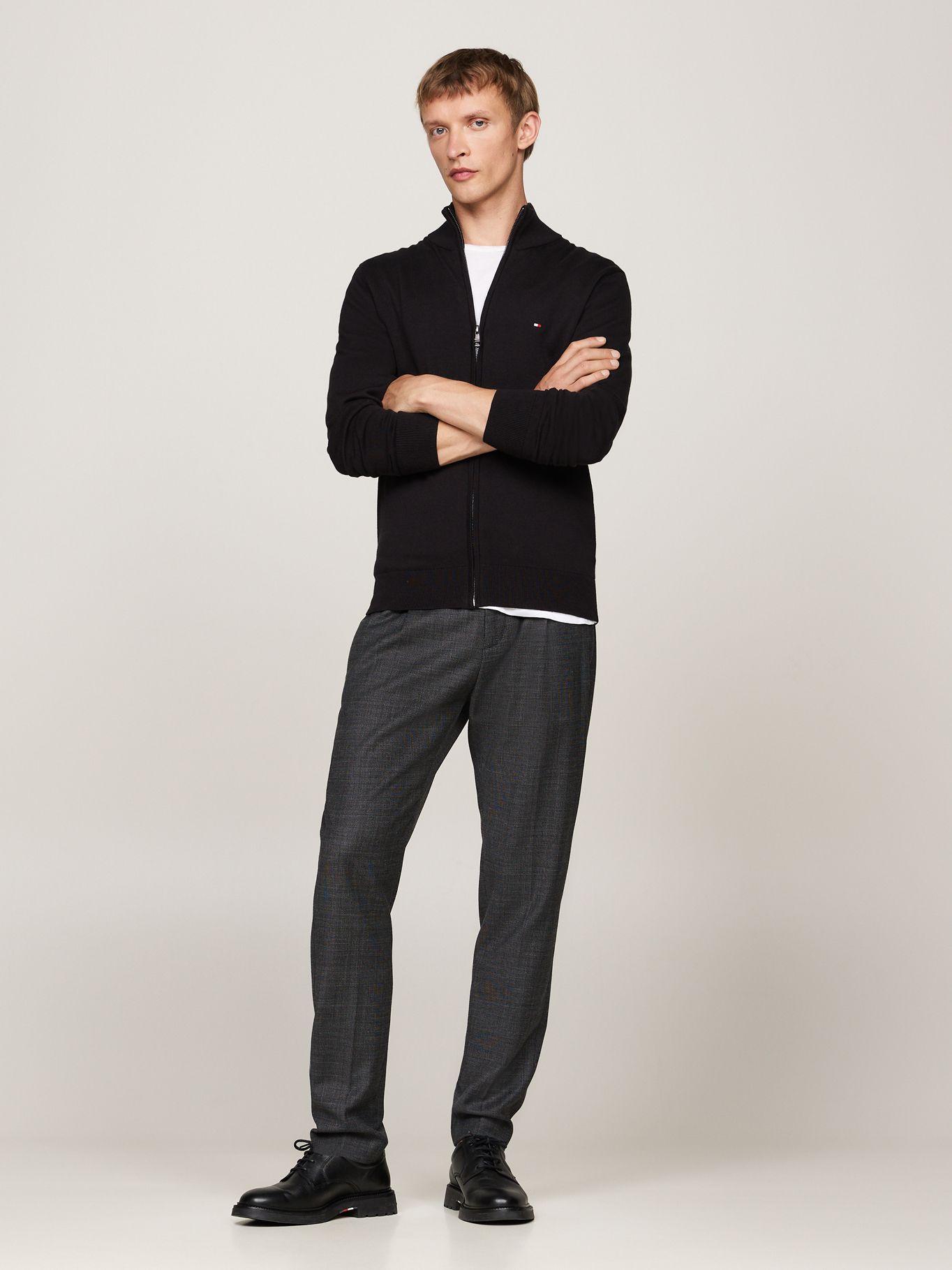 Sweater Essential Cotton Cierre Negro Tommy Hilfiger-1