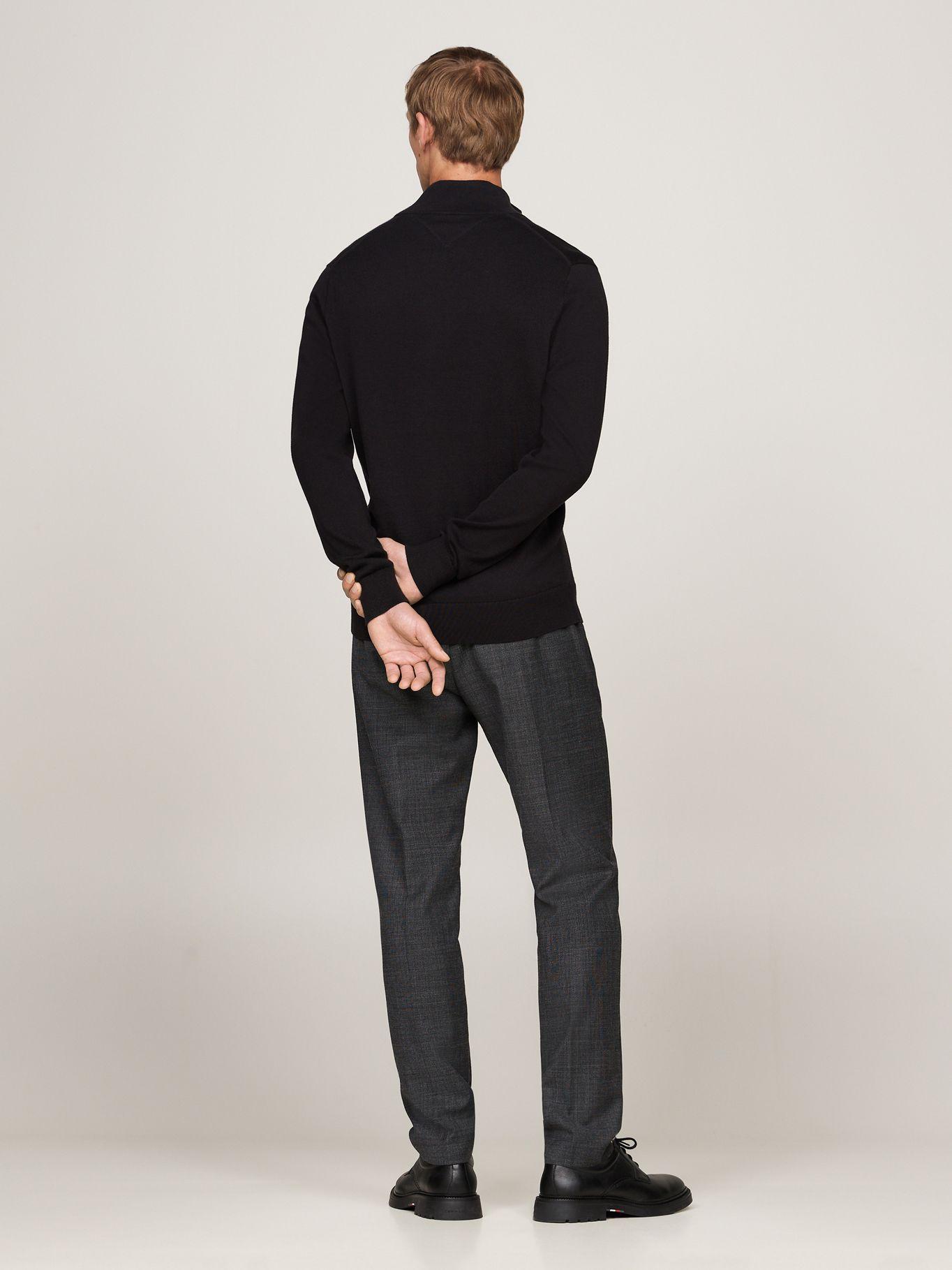 Sweater Essential Cotton Cierre Negro Tommy Hilfiger-2