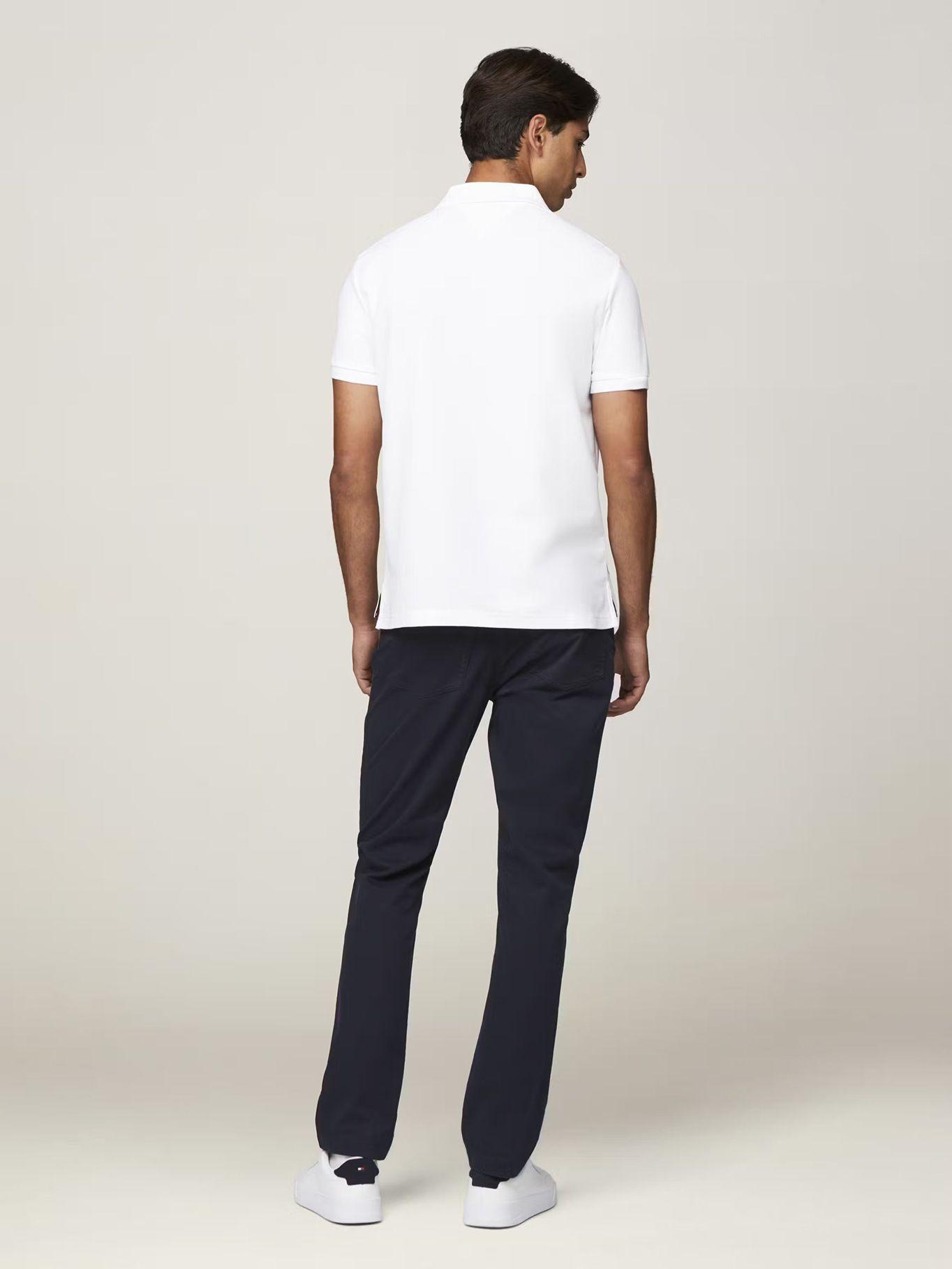Polo Con Logo De Monogram Blanco Tommy Hilfiger-2