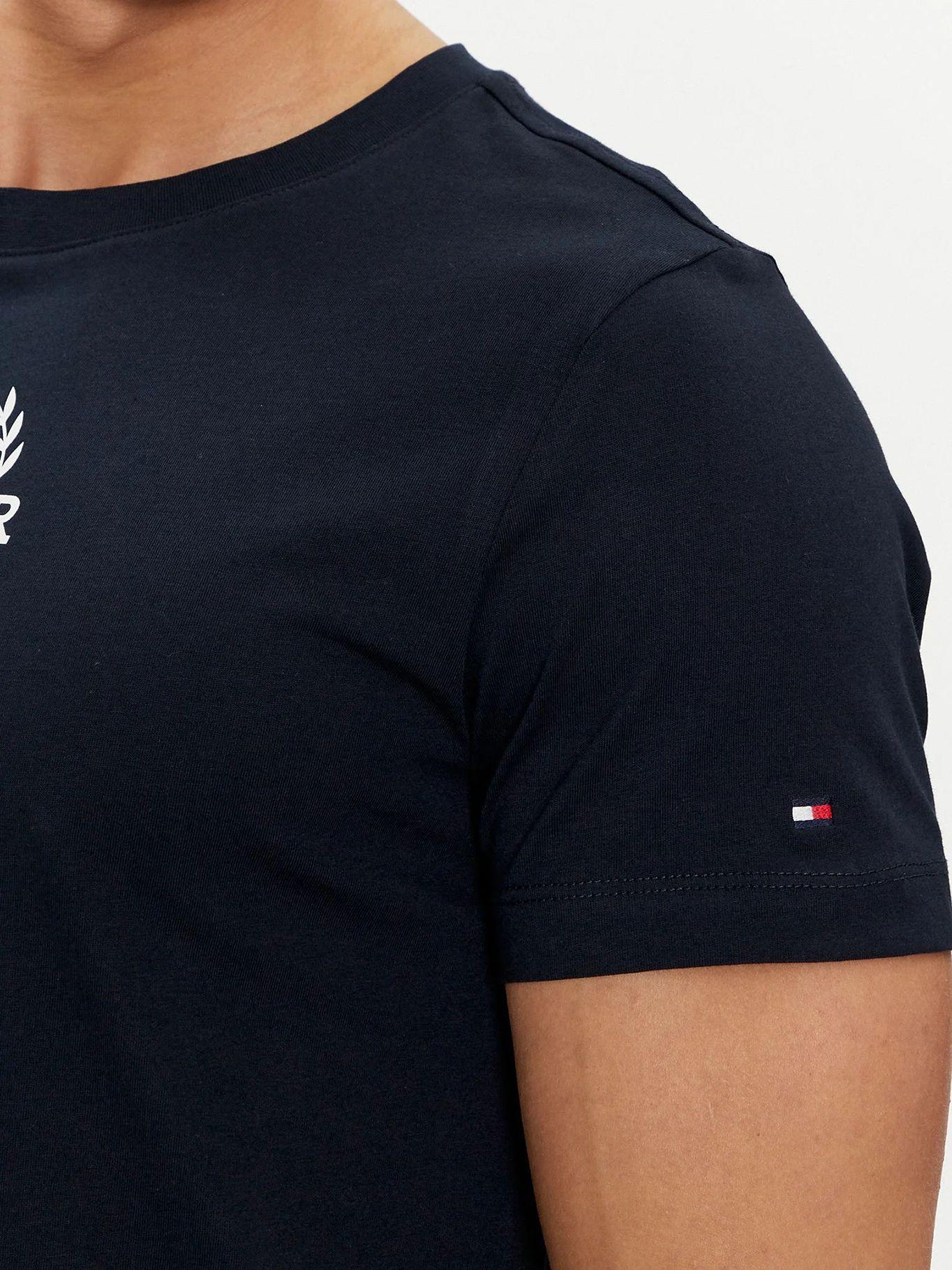Polera Global Stripe Slim Fit Azul Tommy Hilfiger-4