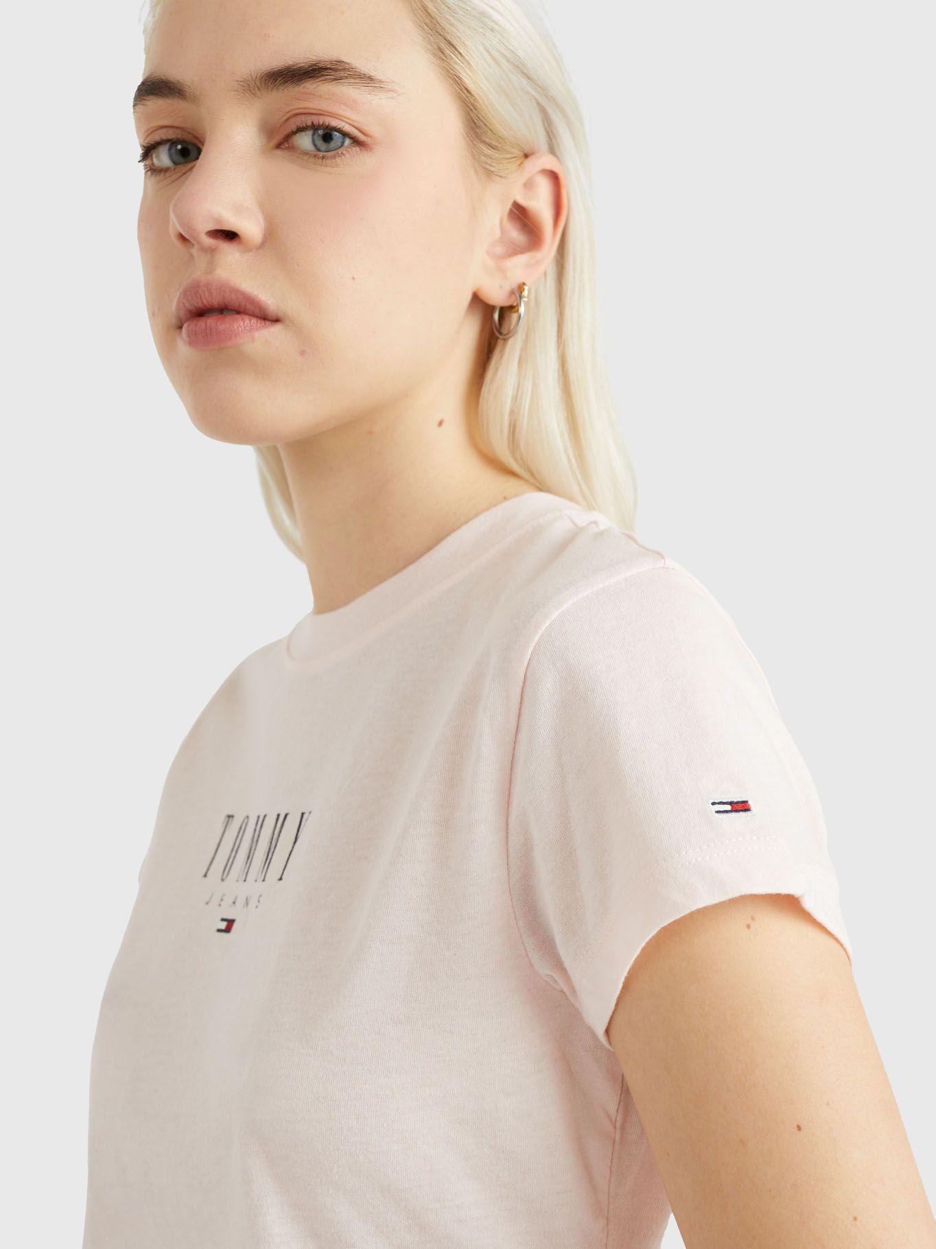 Polera Essential Logo Rosado Tommy Jeans-3