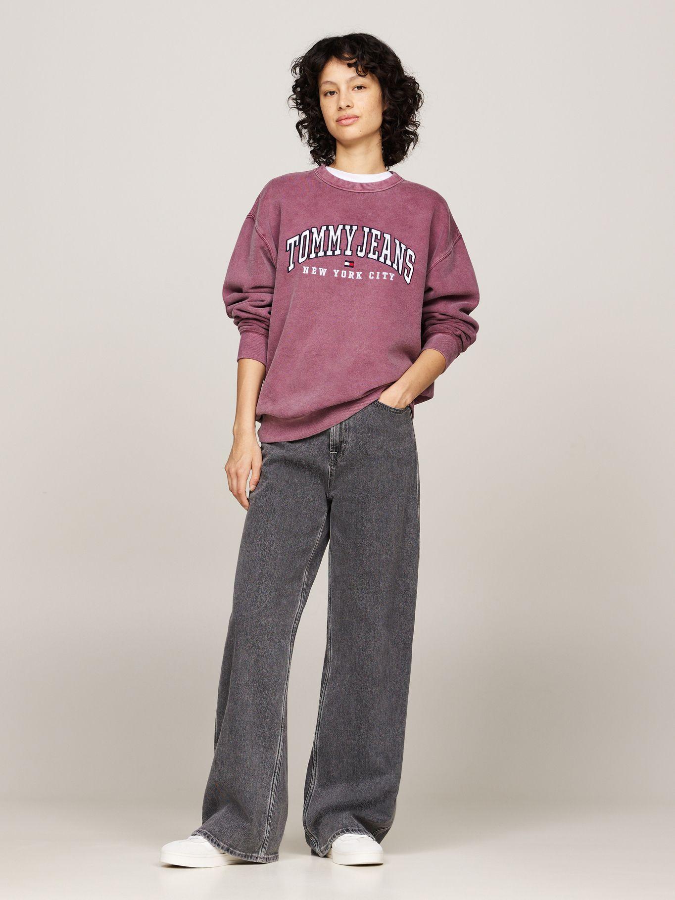 Polerón Varsity Logo Corte Amplio Morado Tommy Hilfiger-1