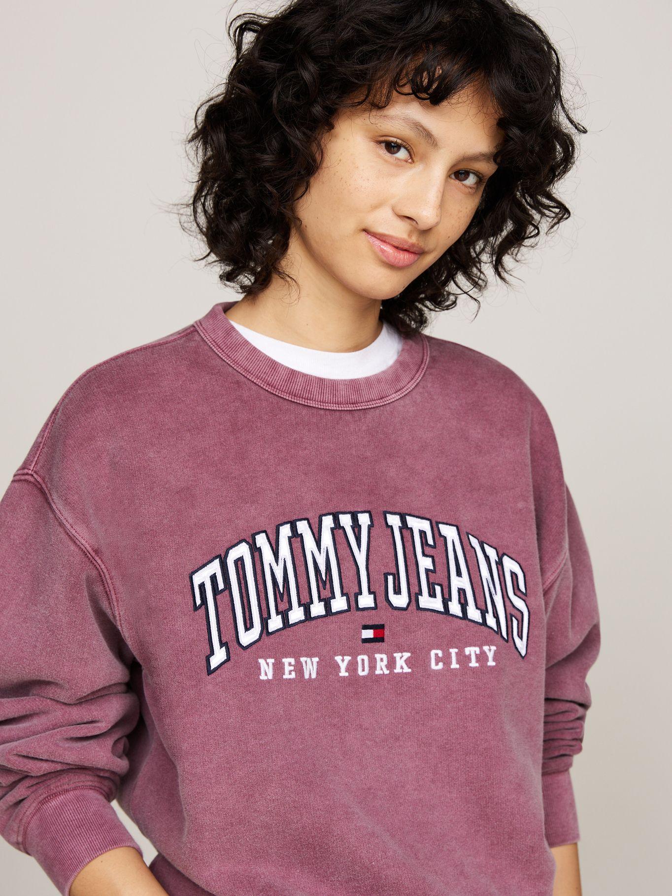 Polerón Varsity Logo Corte Amplio Morado Tommy Hilfiger-3