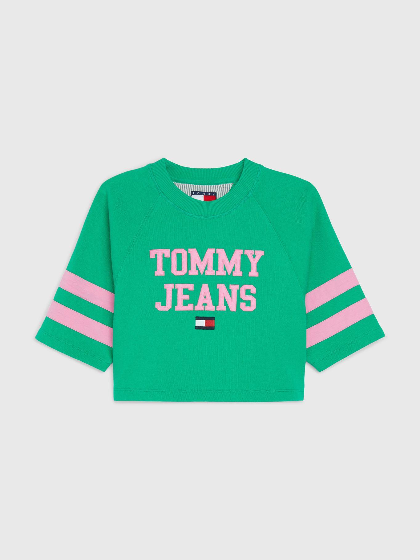 Polerón Pop Manga Corta Con Logo Verde Tommy Hilfiger-0