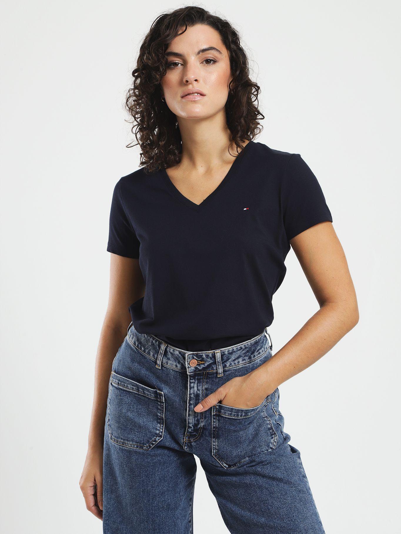 Polera Heritage V-Neck Azul Tommy Hilfiger-0