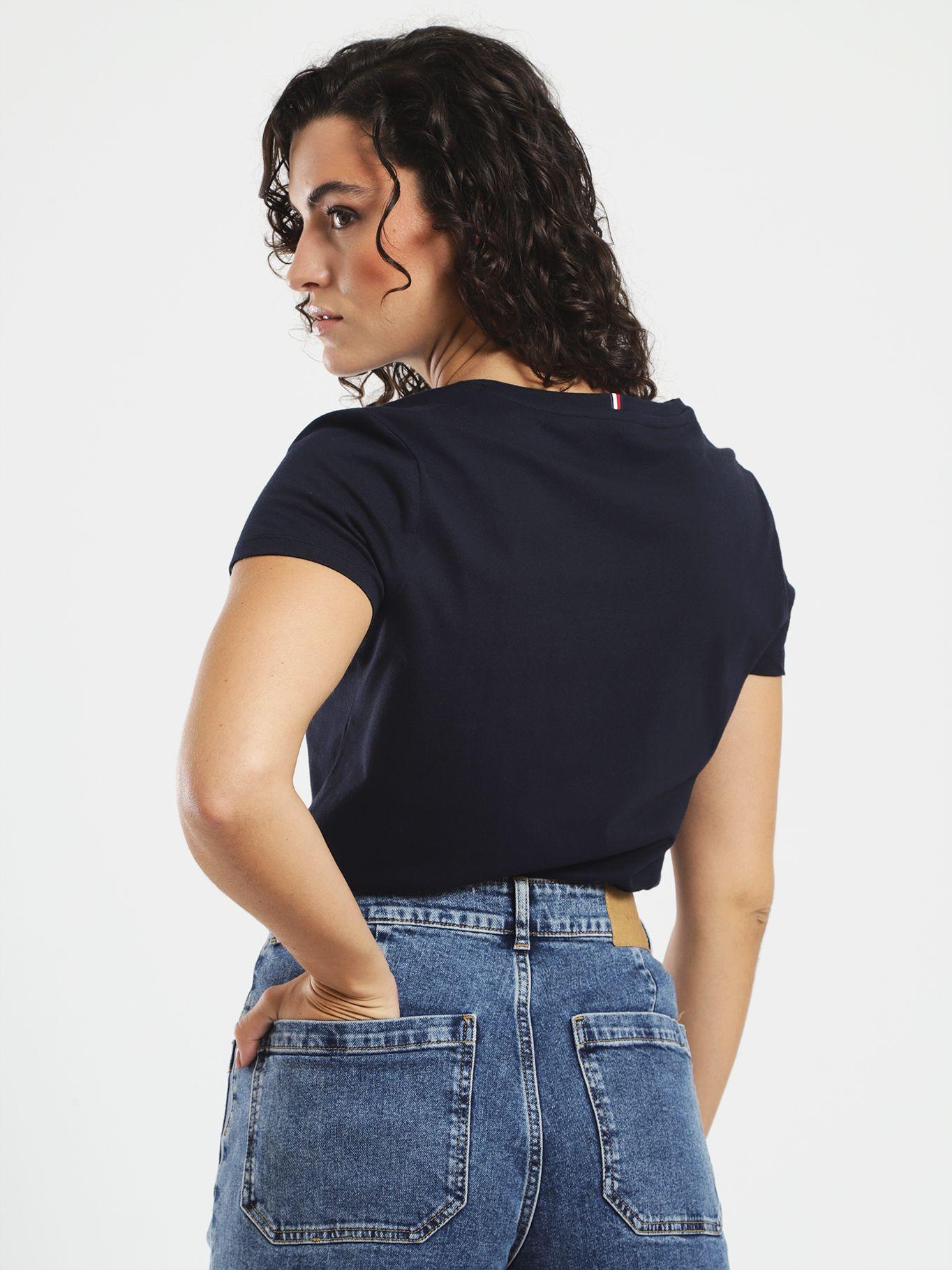 Polera Heritage V-Neck Azul Tommy Hilfiger-1