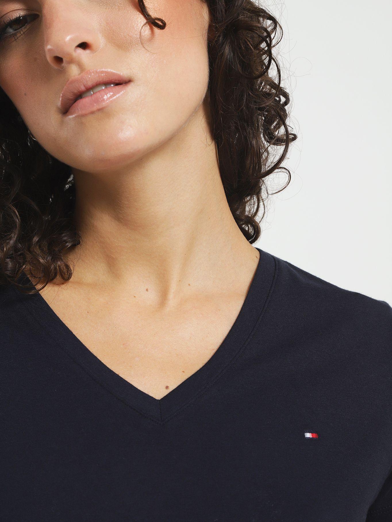 Polera Heritage V-Neck Azul Tommy Hilfiger-3