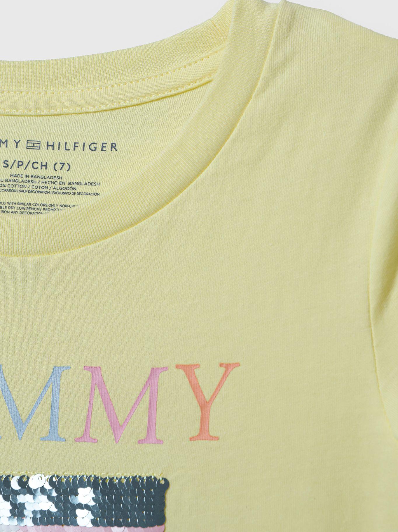 Polera Con Bandera Lentejuelas Amarillo Tommy Hilfiger-2