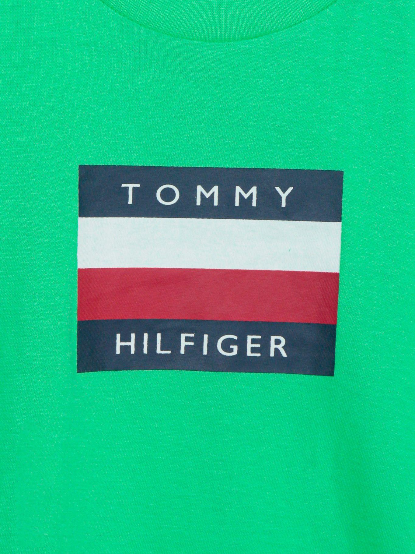 Polera De Niño Con Logo Signature Verde Tommy Hilfiger-2