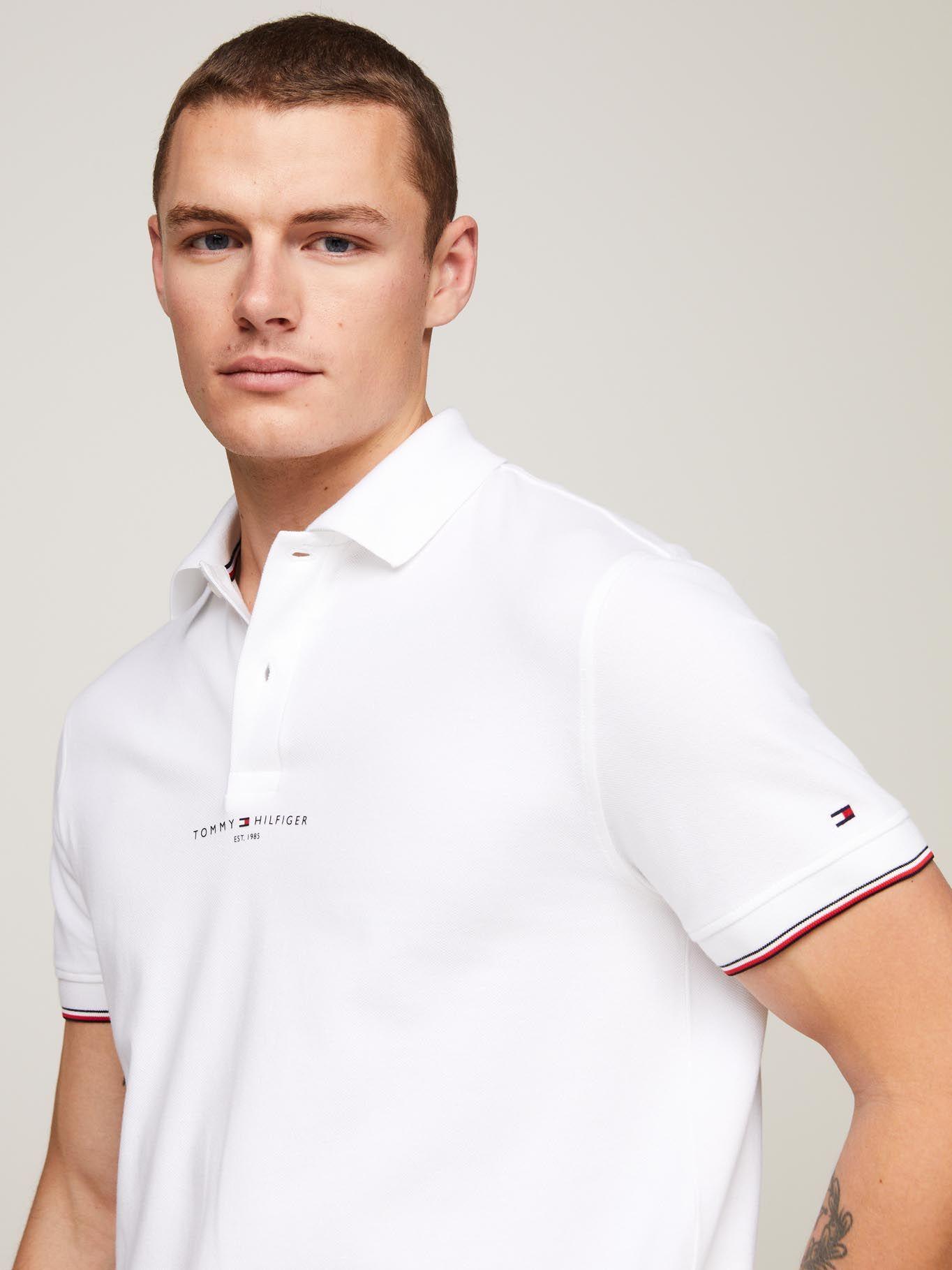 Polo Con Mangas Ribeteadas Blanco Tommy Hilfiger-3