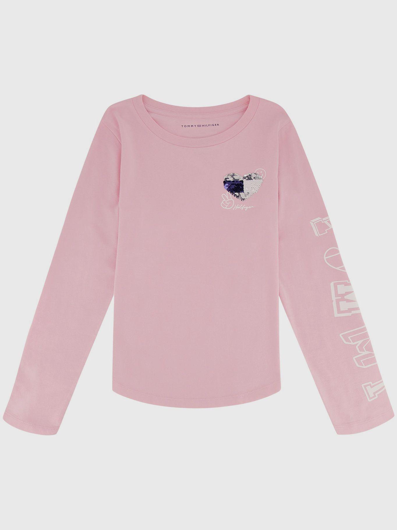 Polera Con Corazón De Lentejuelas Rosado Tommy Hilfiger-2