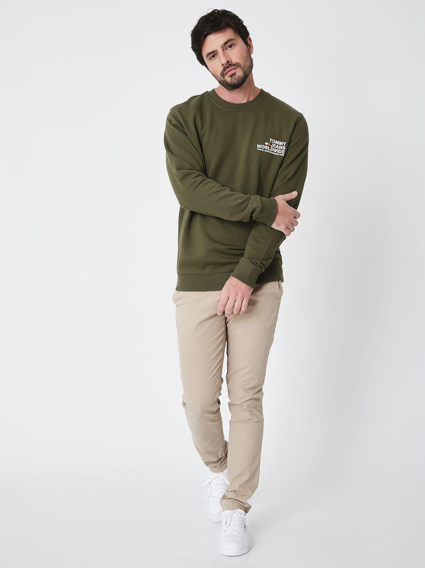 Polerón Entry Graphic Logo Verde Tommy Hilfiger-2