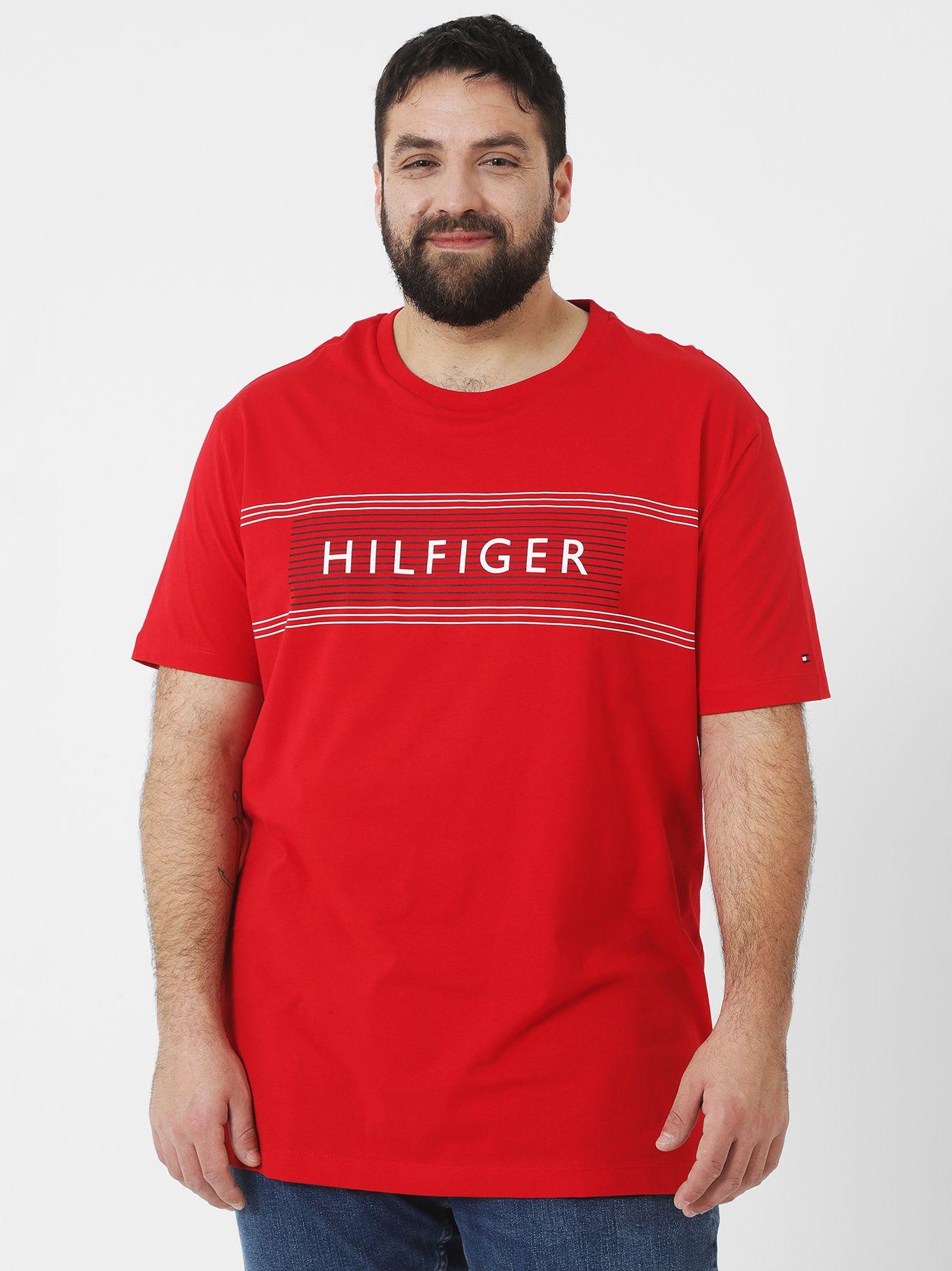 Polera Plus Logo Brand Rojo Tommy Hilfiger-0