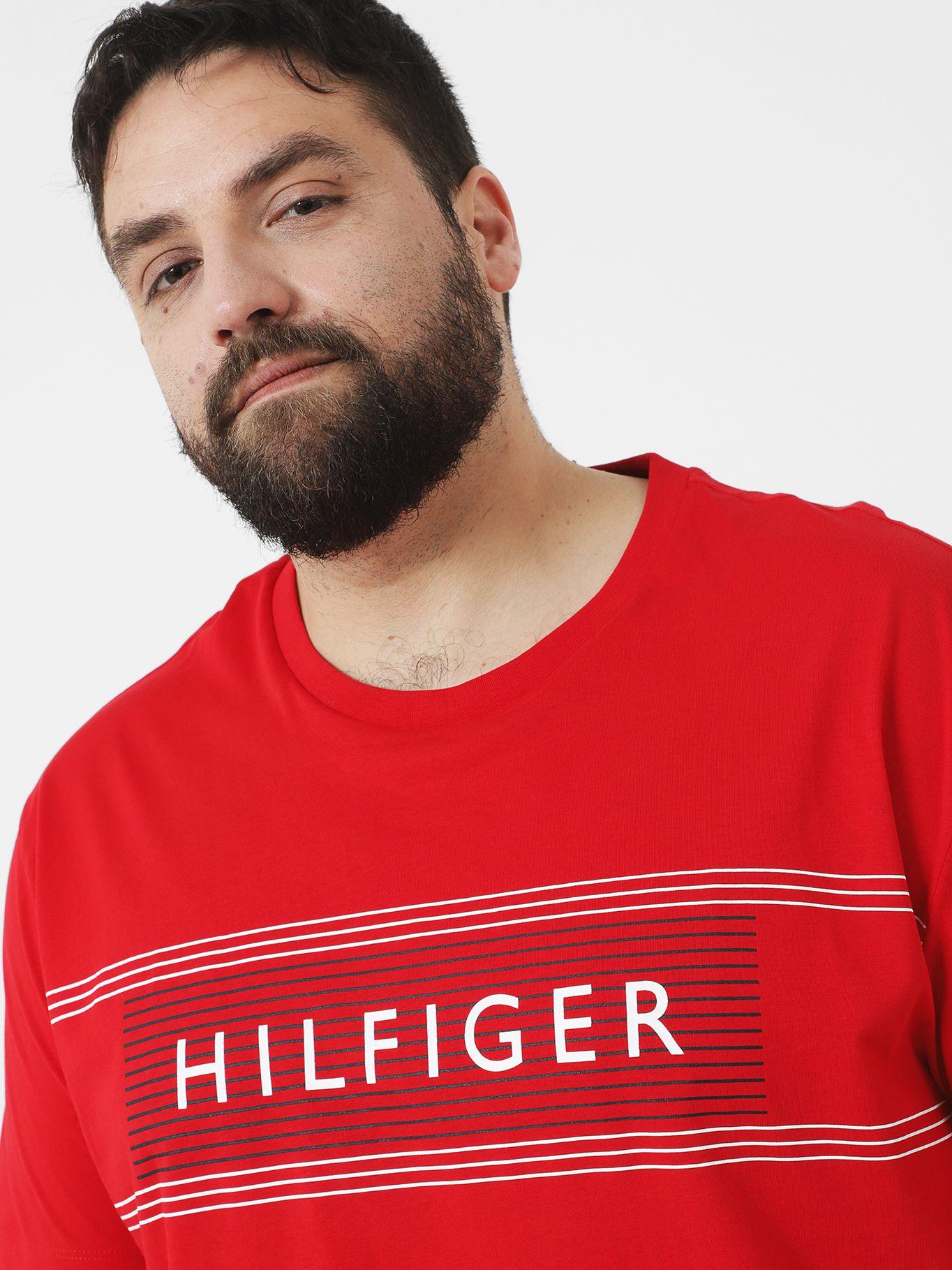 Polera Plus Logo Brand Rojo Tommy Hilfiger-3