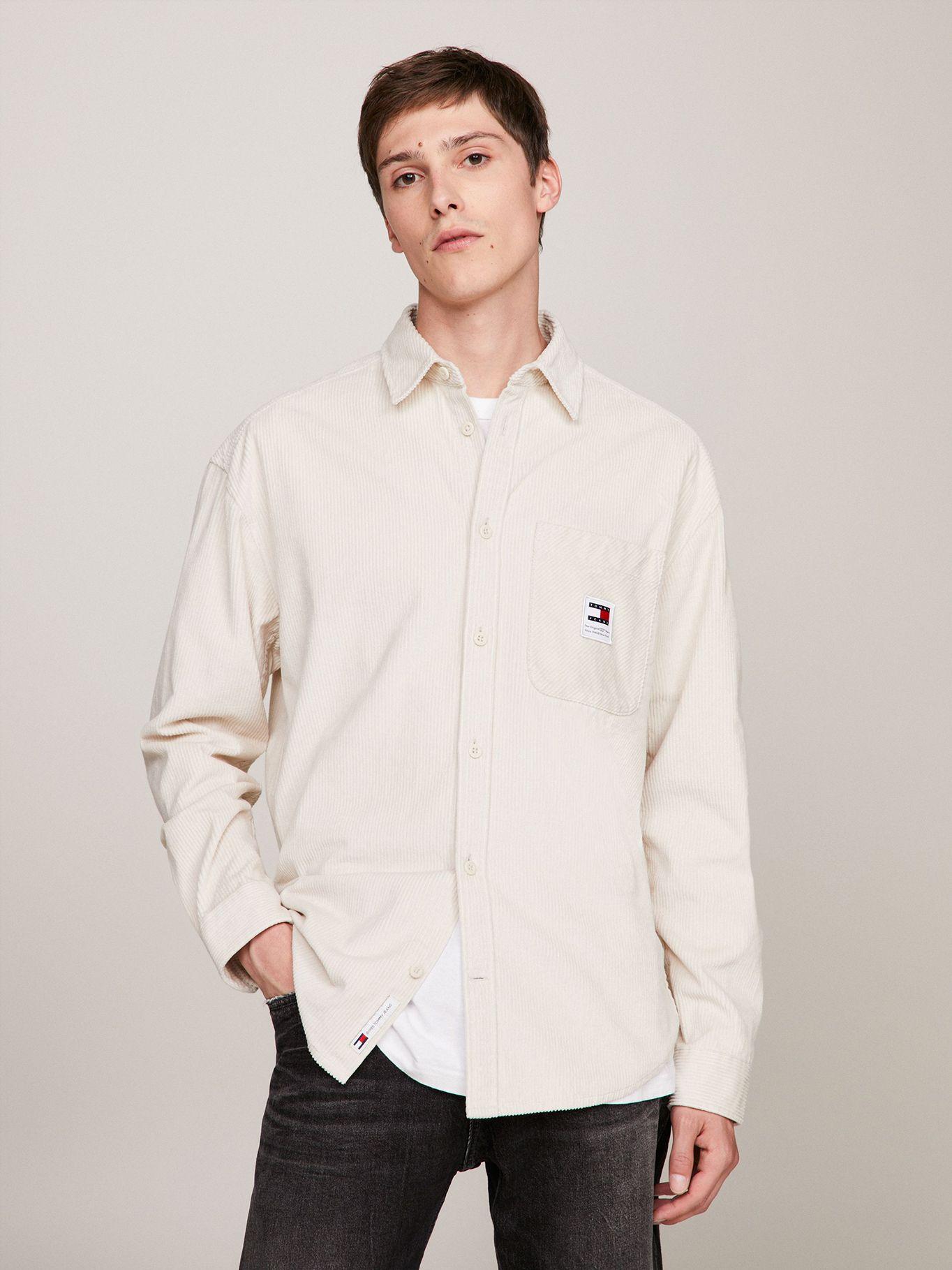 CAMISA RELAXED DE COURDUROY BEIGE TOMMY JEANS-0