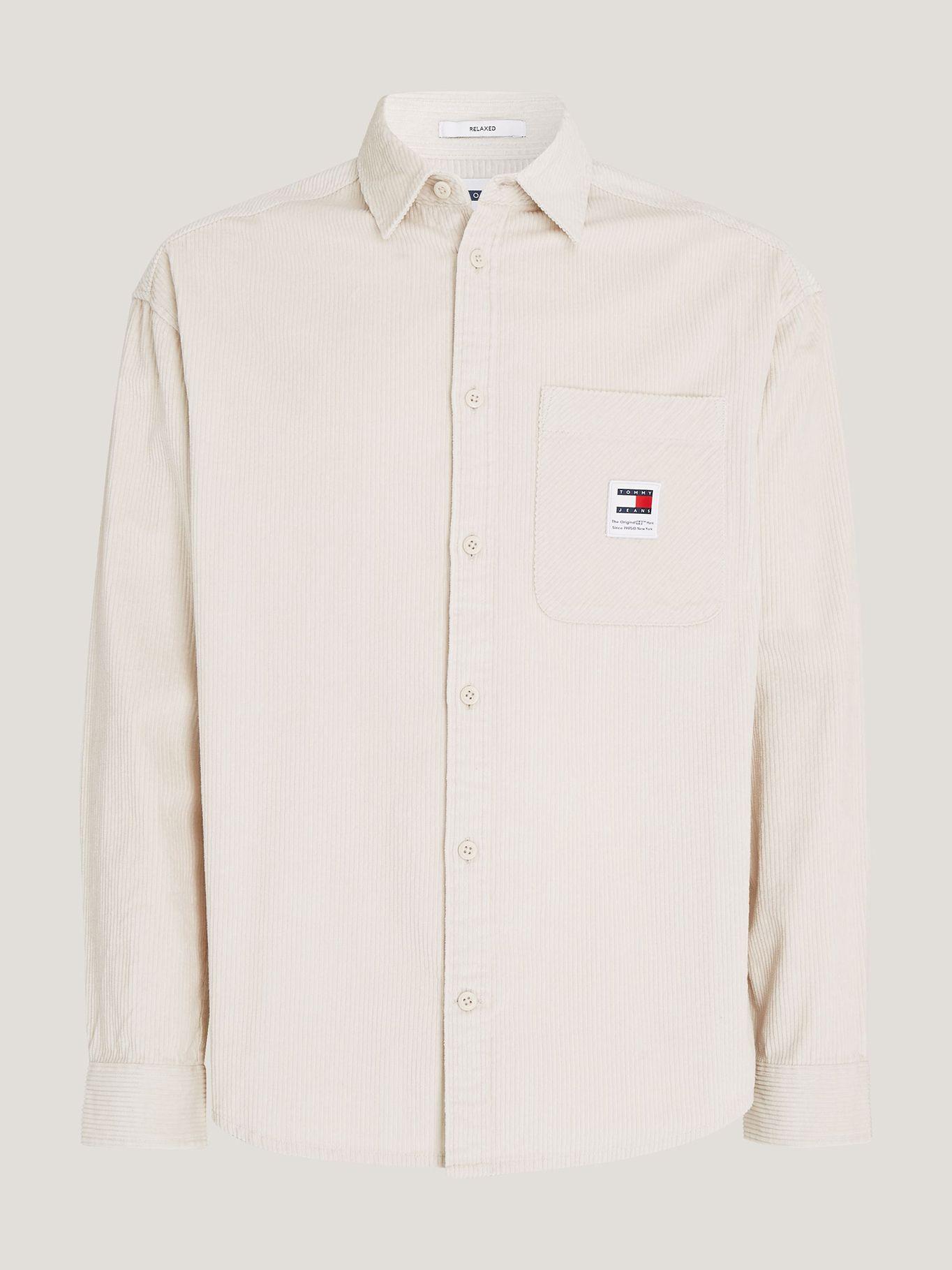 CAMISA RELAXED DE COURDUROY BEIGE TOMMY JEANS-4