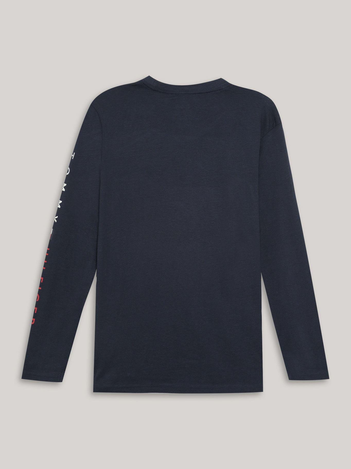 Polera Niño Solid Con Logo Script Azul Tommy Hilfiger-1