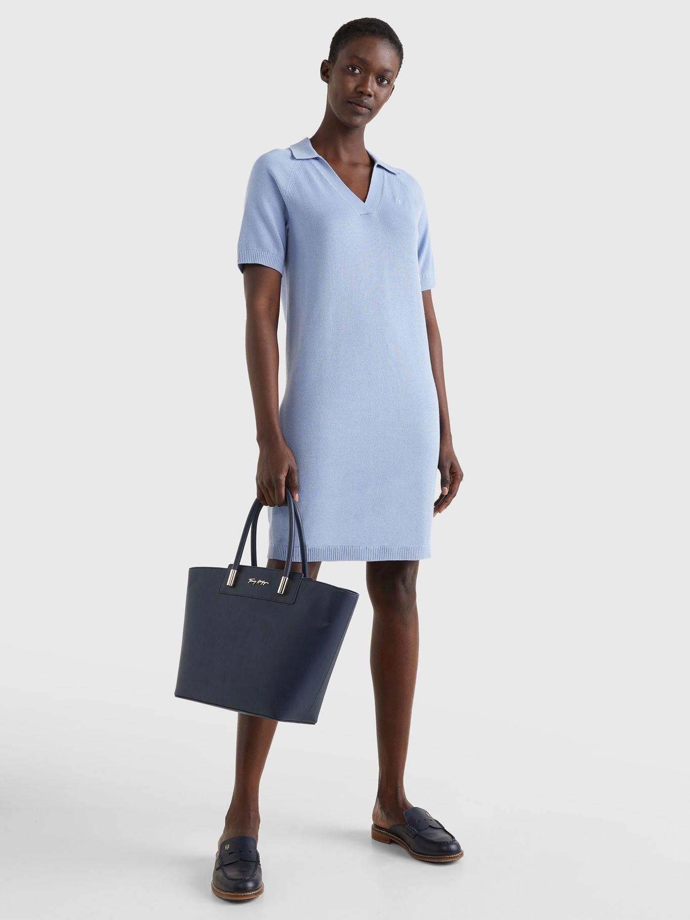 Bolso Tote Con Logo Distintivo Azul Tommy Hilfiger-4